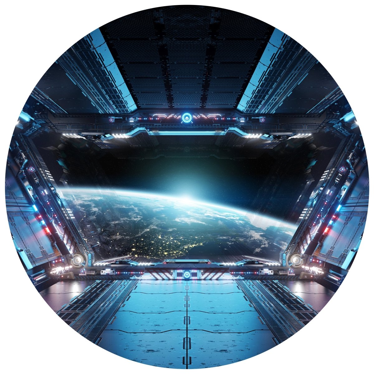 Runde Fototapete Blick aus Raumschiff M0032 - Bild 11 Runde Fototapete Blick aus Raumschiff M0032 - Bild 11