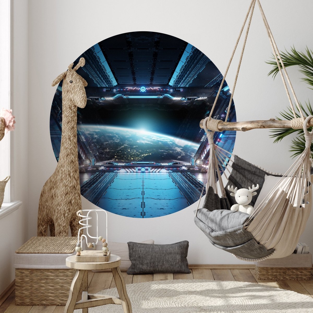 Runde Fototapete Blick aus Raumschiff M0032 - Bild 3 Runde Fototapete Blick aus Raumschiff M0032 - Bild 3