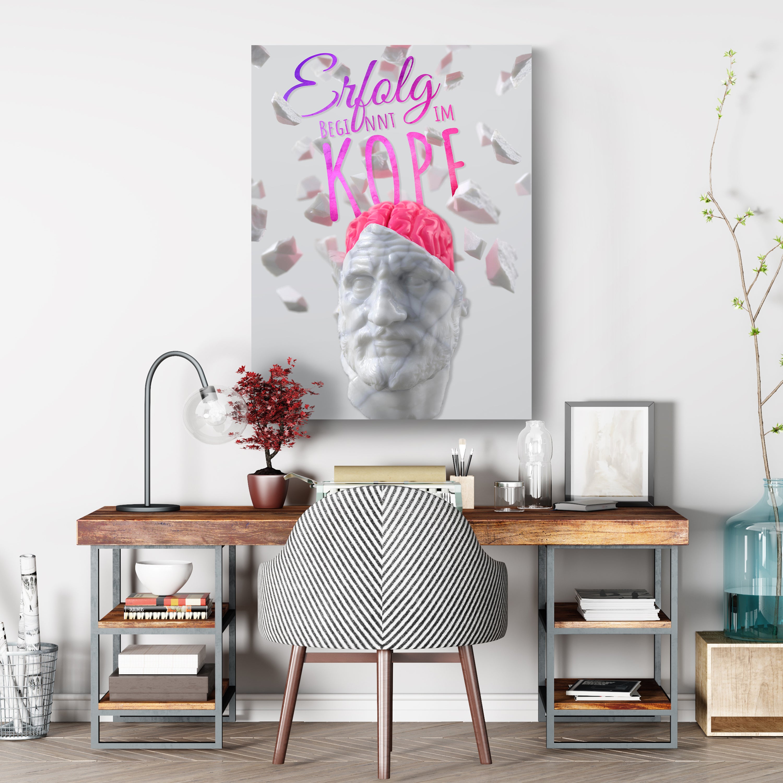 Leinwandbild Motivation, Hochformat, Erfolg Kopf Büste M0033 kaufen - Bild 3 Leinwandbild Motivation, Hochformat, Erfolg Kopf Büste M0033 kaufen - Bild 3