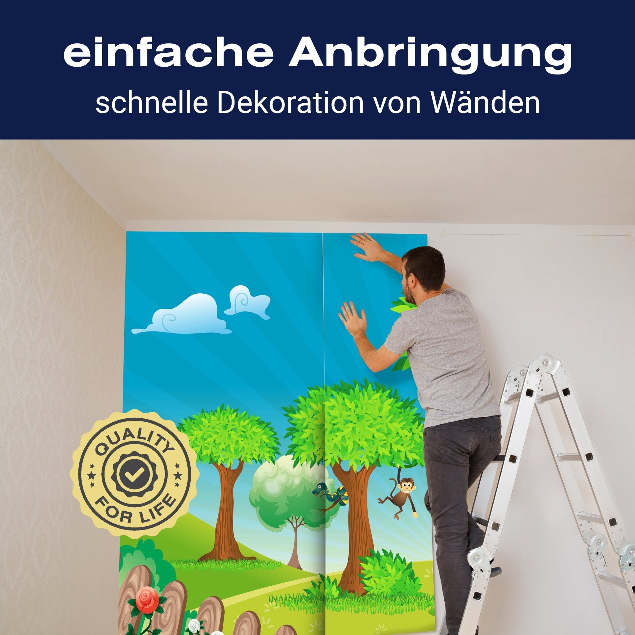 Fototapete Kinderzimmer Tiere Wald M0033 - Bild 3 Fototapete Kinderzimmer Tiere Wald M0033 - Bild 3