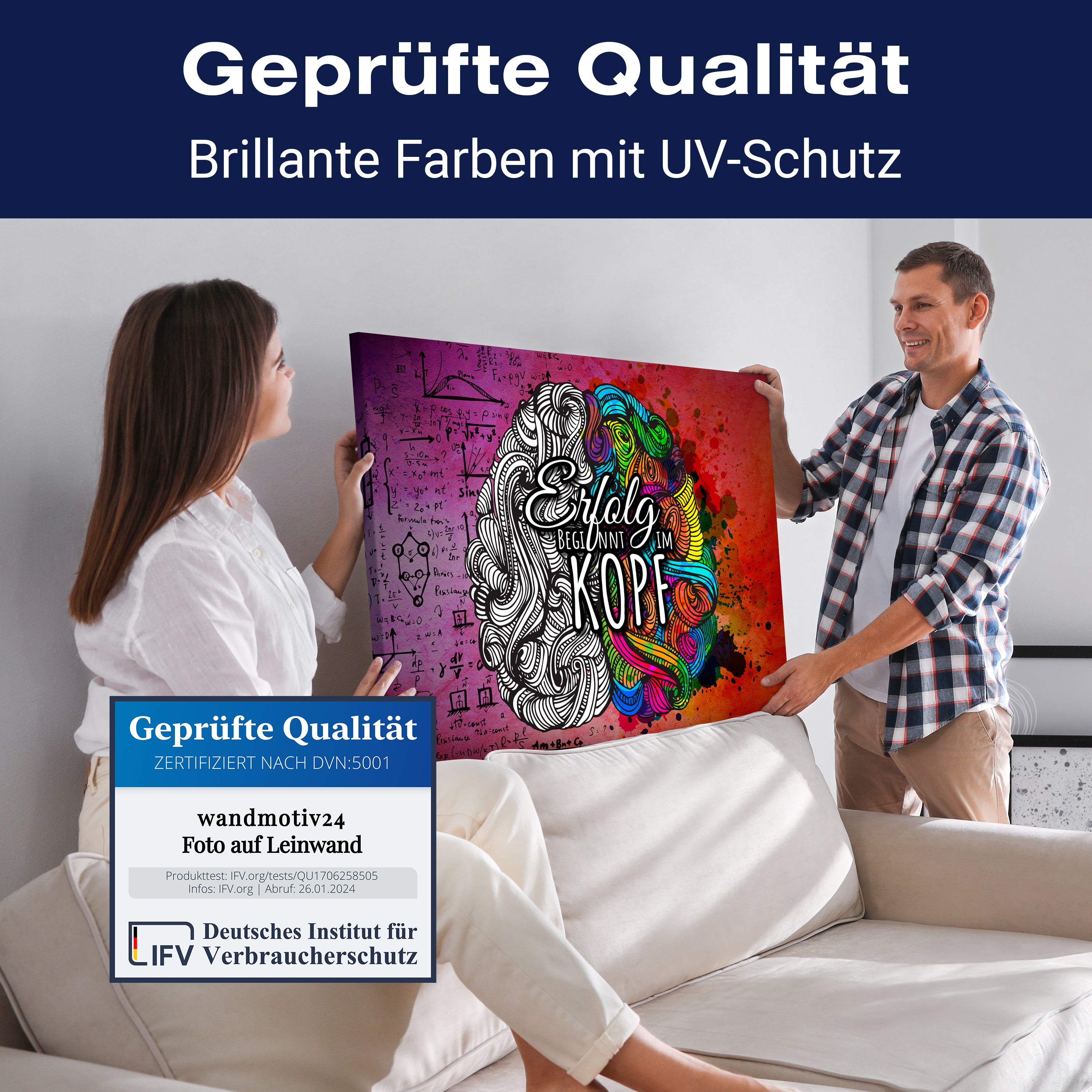 Leinwandbild Motivation, Querformat, Gehirn Erfolg M0034 kaufen - Bild 4