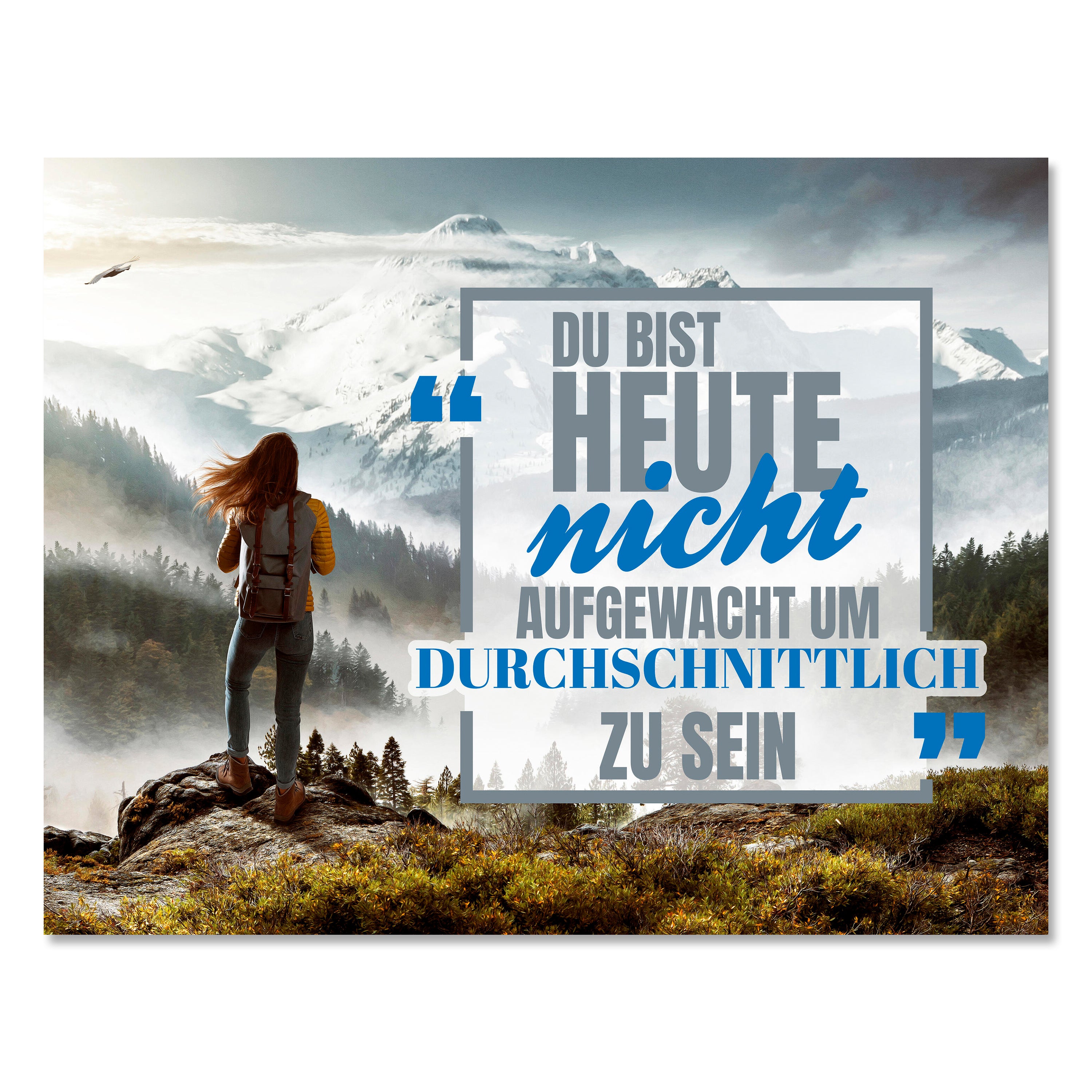 Leinwandbild Motivation, Querformat, Durchschnitt Berge M0035 kaufen - Bild 1