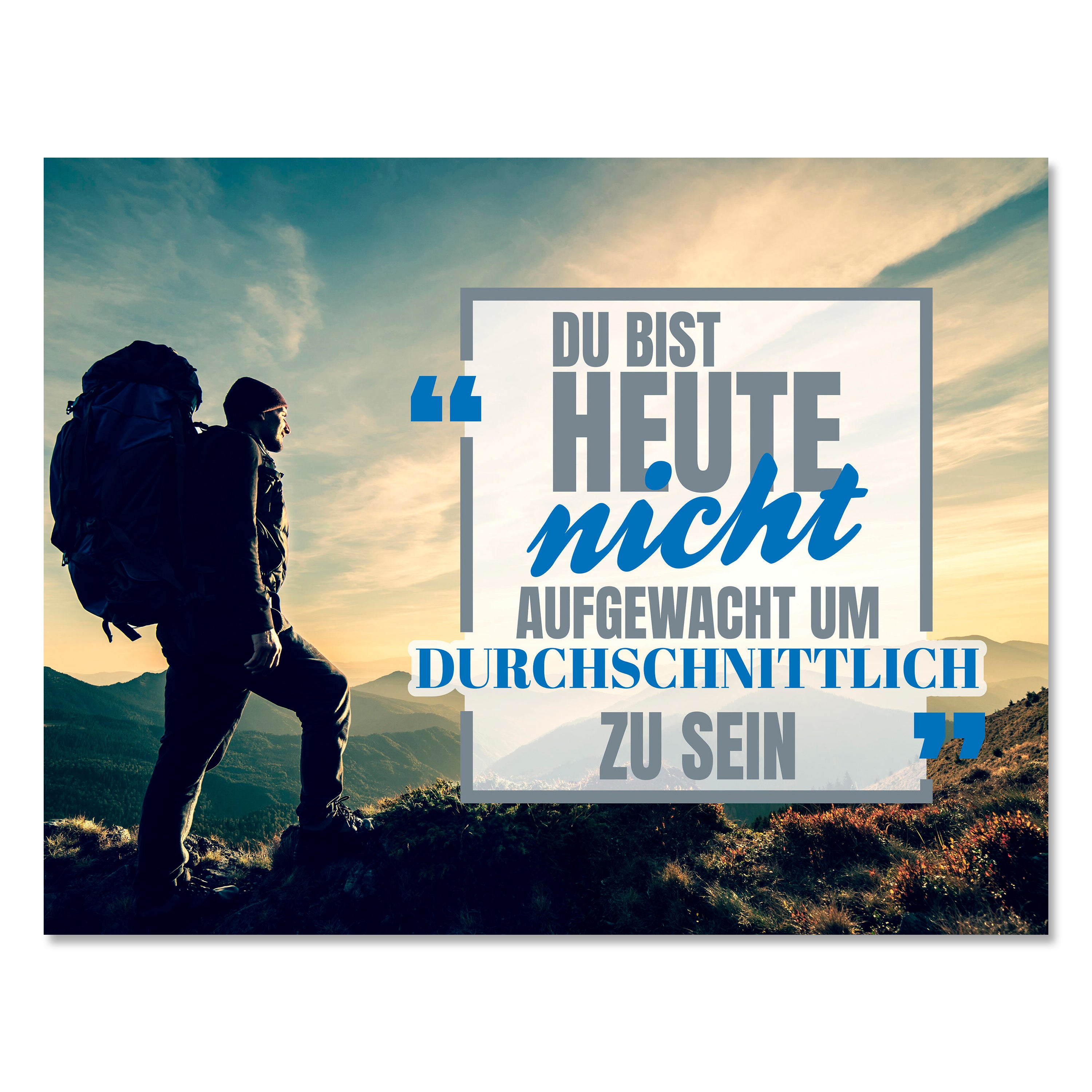 Leinwandbild Motivation, Querformat, Durchschnitt aufgewacht M0036 kaufen - Bild 1