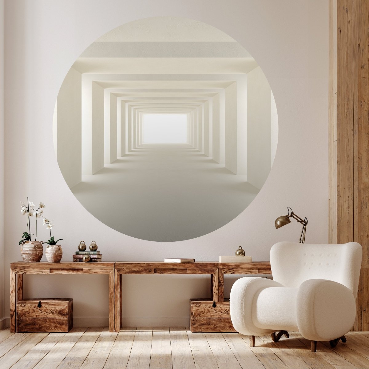 Runde Fototapete heller Tunnel M0036 - Bild 2 Runde Fototapete heller Tunnel M0036 - Bild 2