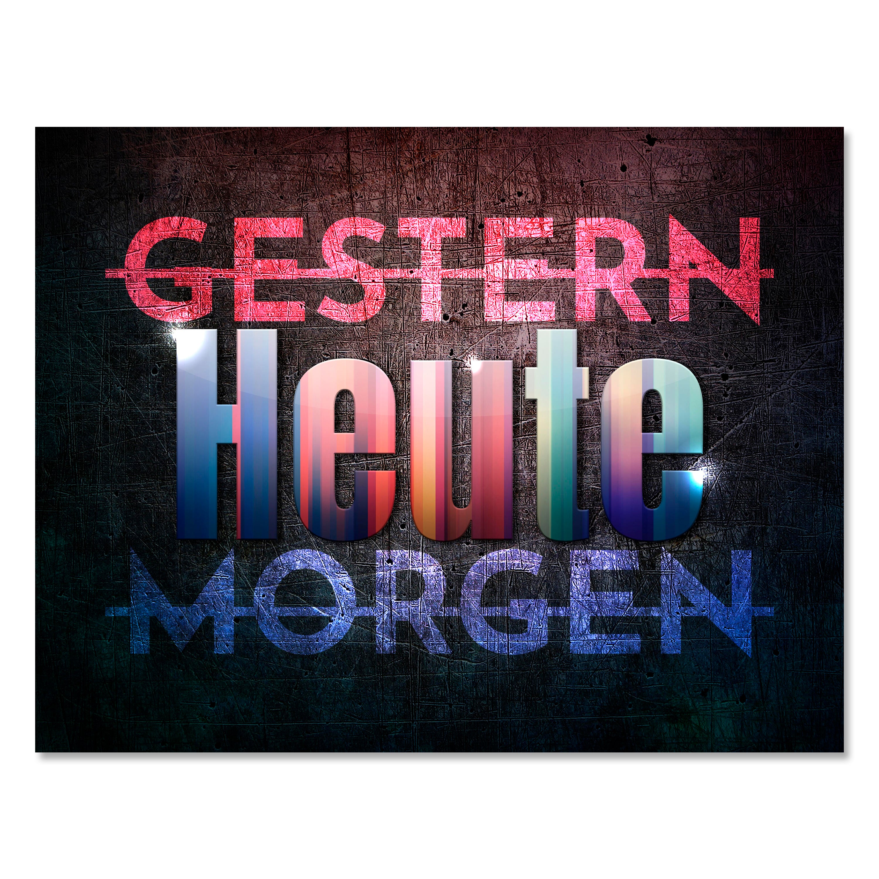 Leinwandbild Motivation, Querformat, Gestern Morgen Heute M0041 kaufen - Bild 1 Leinwandbild Motivation, Querformat, Gestern Morgen Heute M0041 kaufen - Bild 1