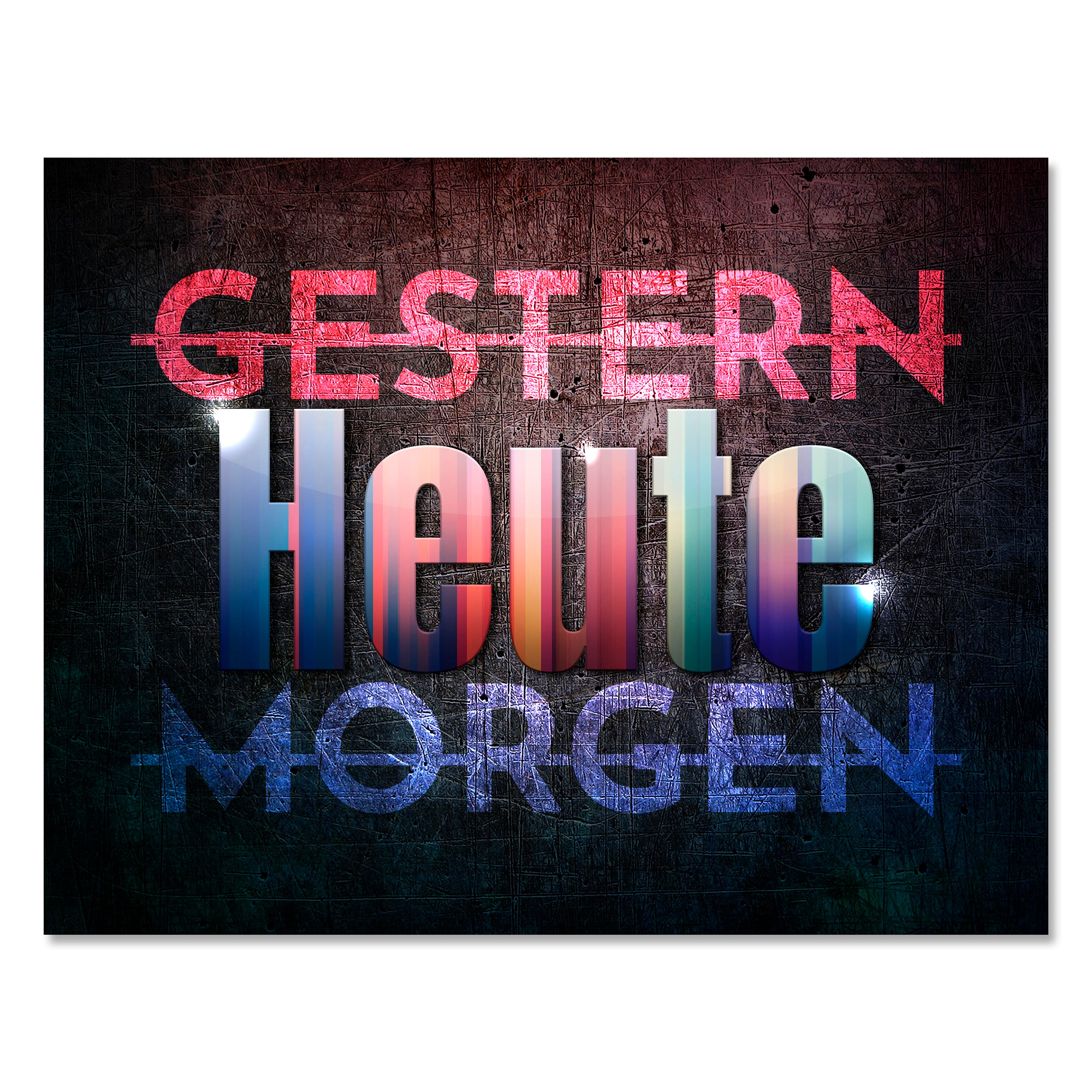 Leinwandbild Motivation, Querformat, Gestern Morgen Heute M0041 kaufen - Bild 1