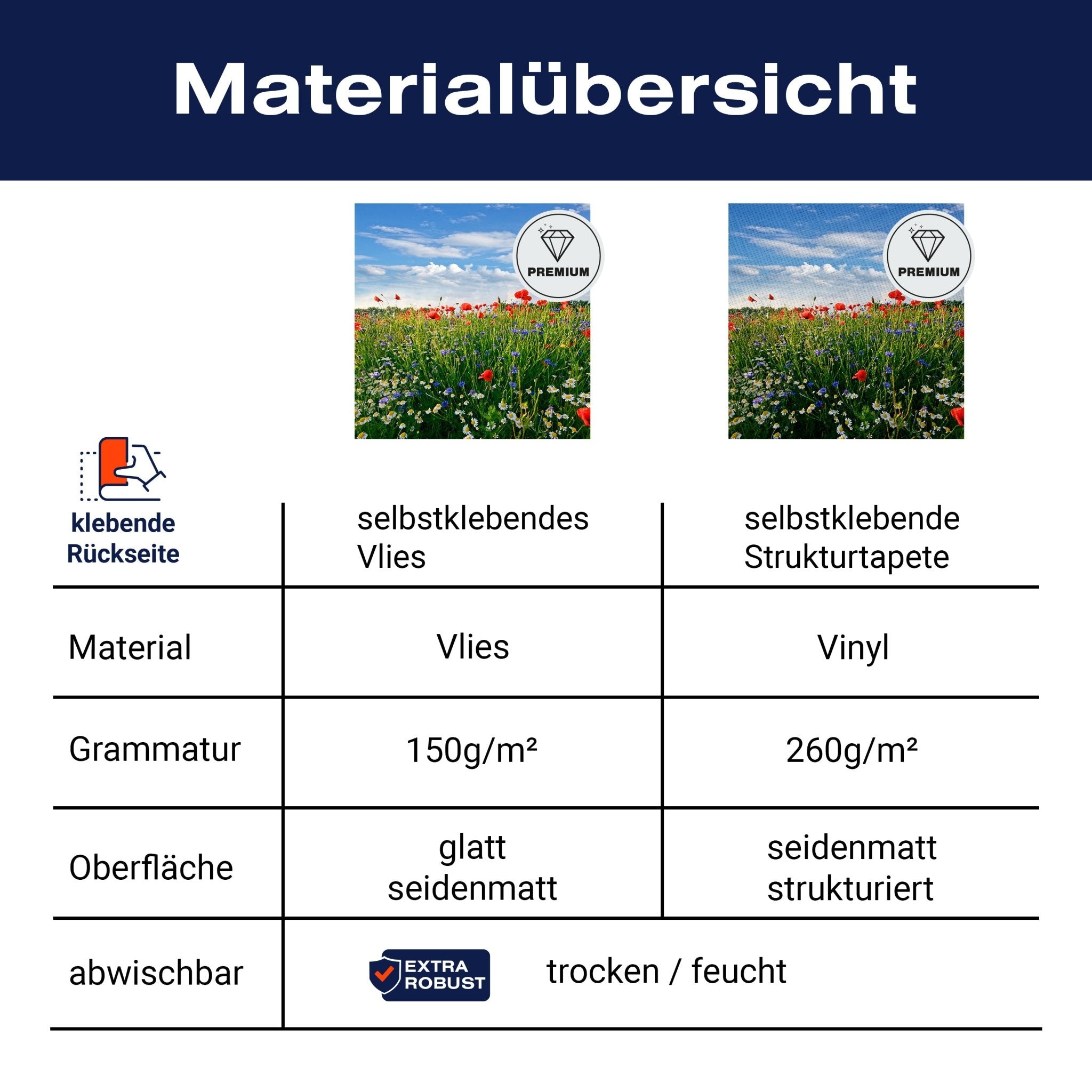 Quadratische Fototapete Blumenwiese M0043 - Bild 8 Quadratische Fototapete Blumenwiese M0043 - Bild 8