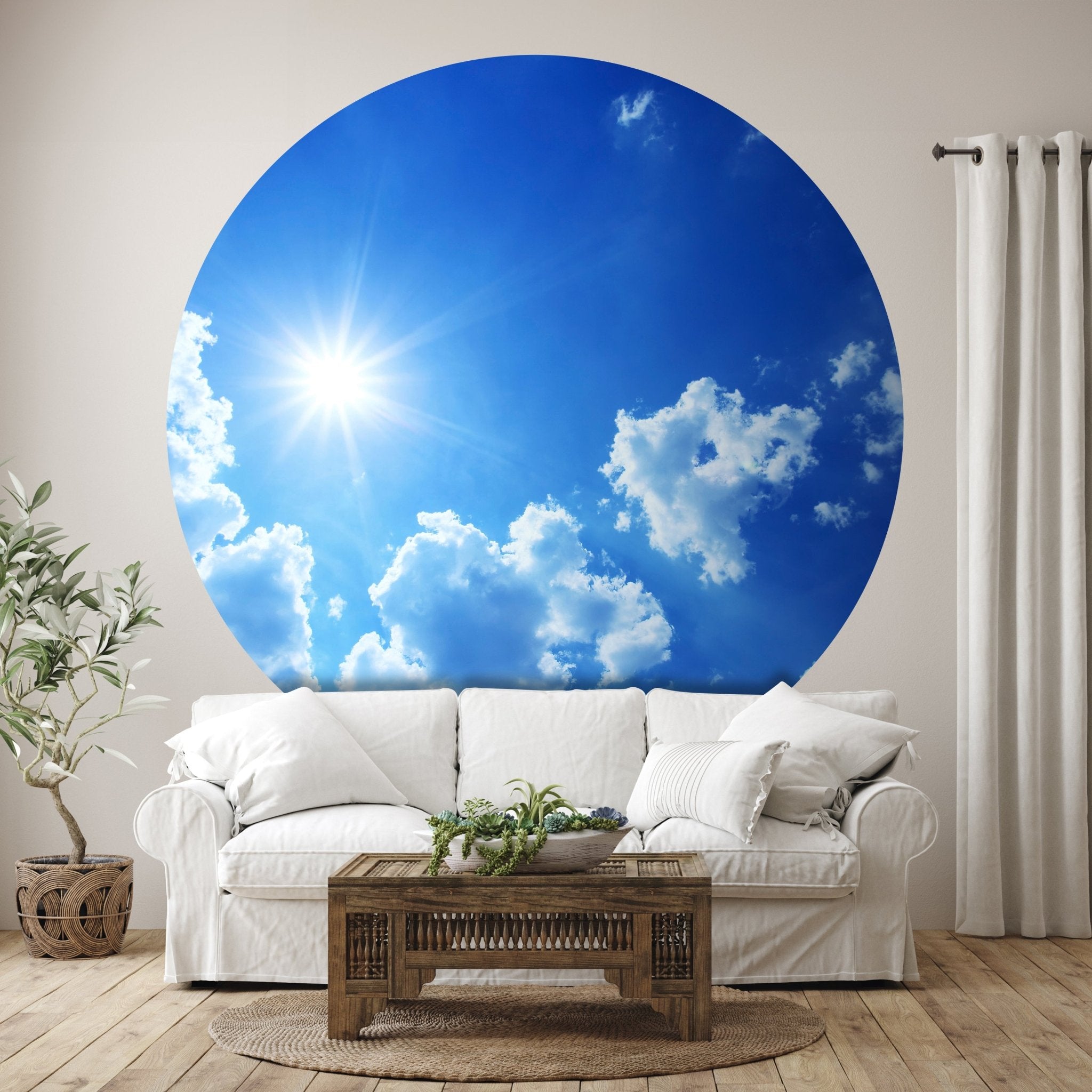 Runde Fototapete Sommerhimmel M0044 - Bild 1 Runde Fototapete Sommerhimmel M0044 - Bild 1