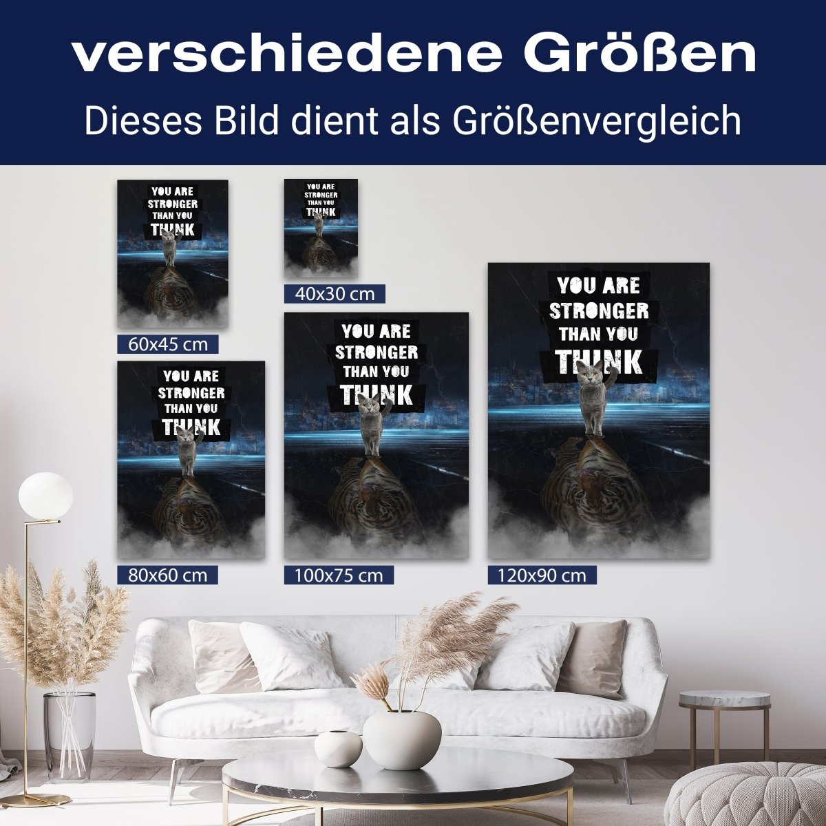 Leinwandbild Motivation, Hochformat, Stronger than you think M0045 kaufen - Bild 8 Leinwandbild Motivation, Hochformat, Stronger than you think M0045 kaufen - Bild 8
