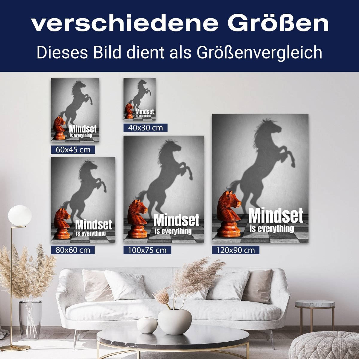 Leinwandbild Motivation, Hochformat, Mindeset Schach M0046 kaufen - Bild 8