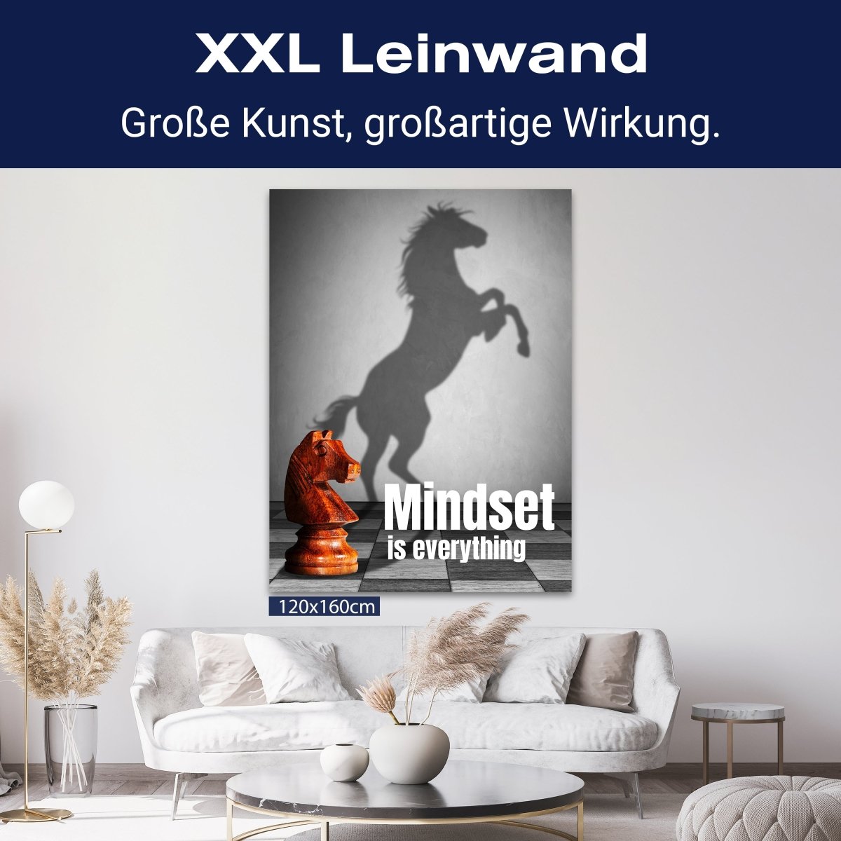 Leinwandbild Motivation, Hochformat, Mindeset Schach M0046 kaufen - Bild 9