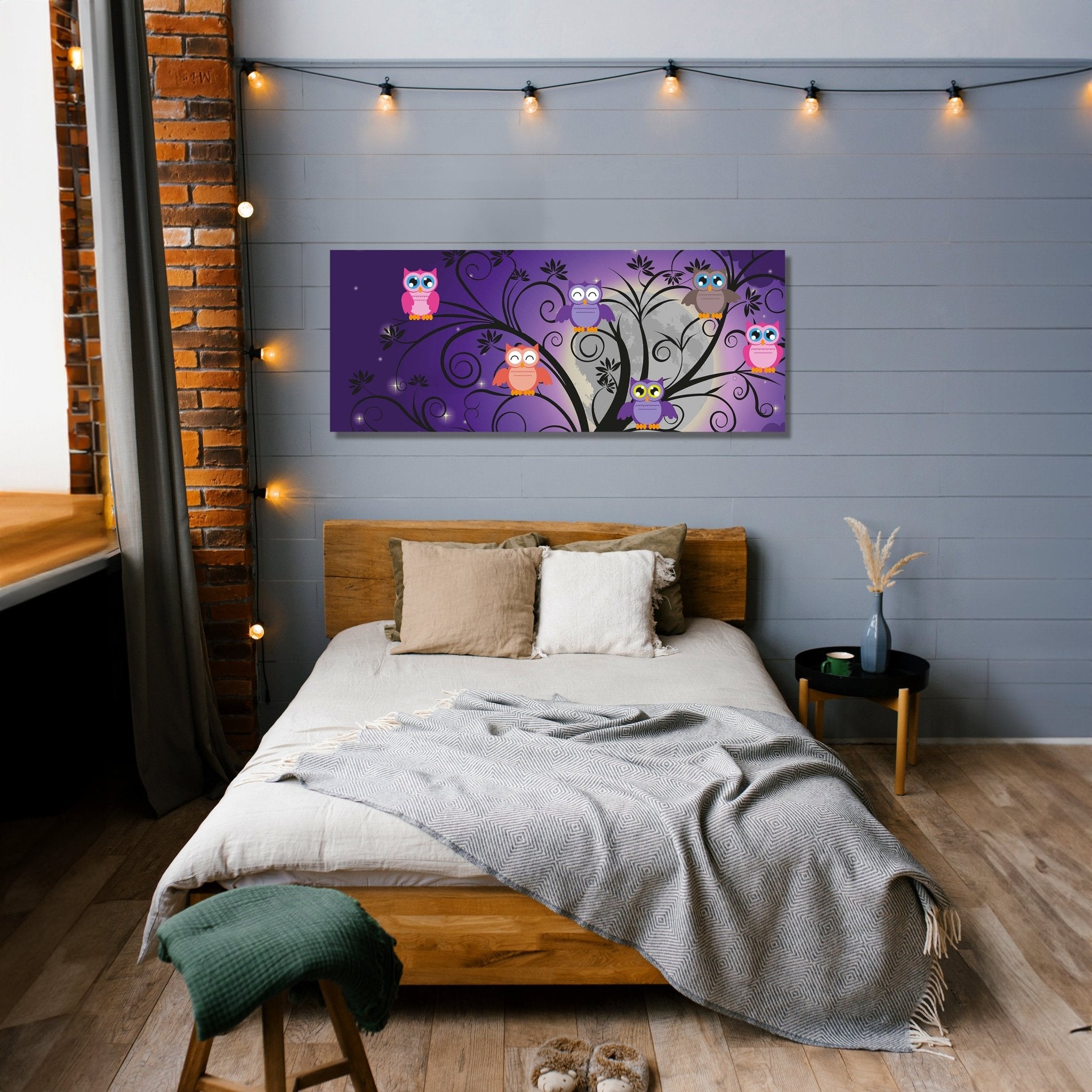 Leinwandbild Eulen auf einem Baum M0049 kaufen - Bild 2 Leinwandbild Eulen auf einem Baum M0049 kaufen - Bild 2