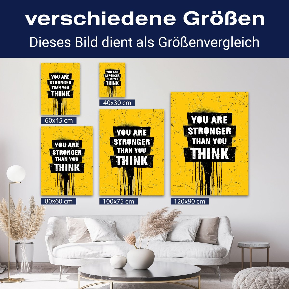 Leinwandbild Motivation, Hochformat, Strong, Spray M0049 kaufen - Bild 8 Leinwandbild Motivation, Hochformat, Strong, Spray M0049 kaufen - Bild 8