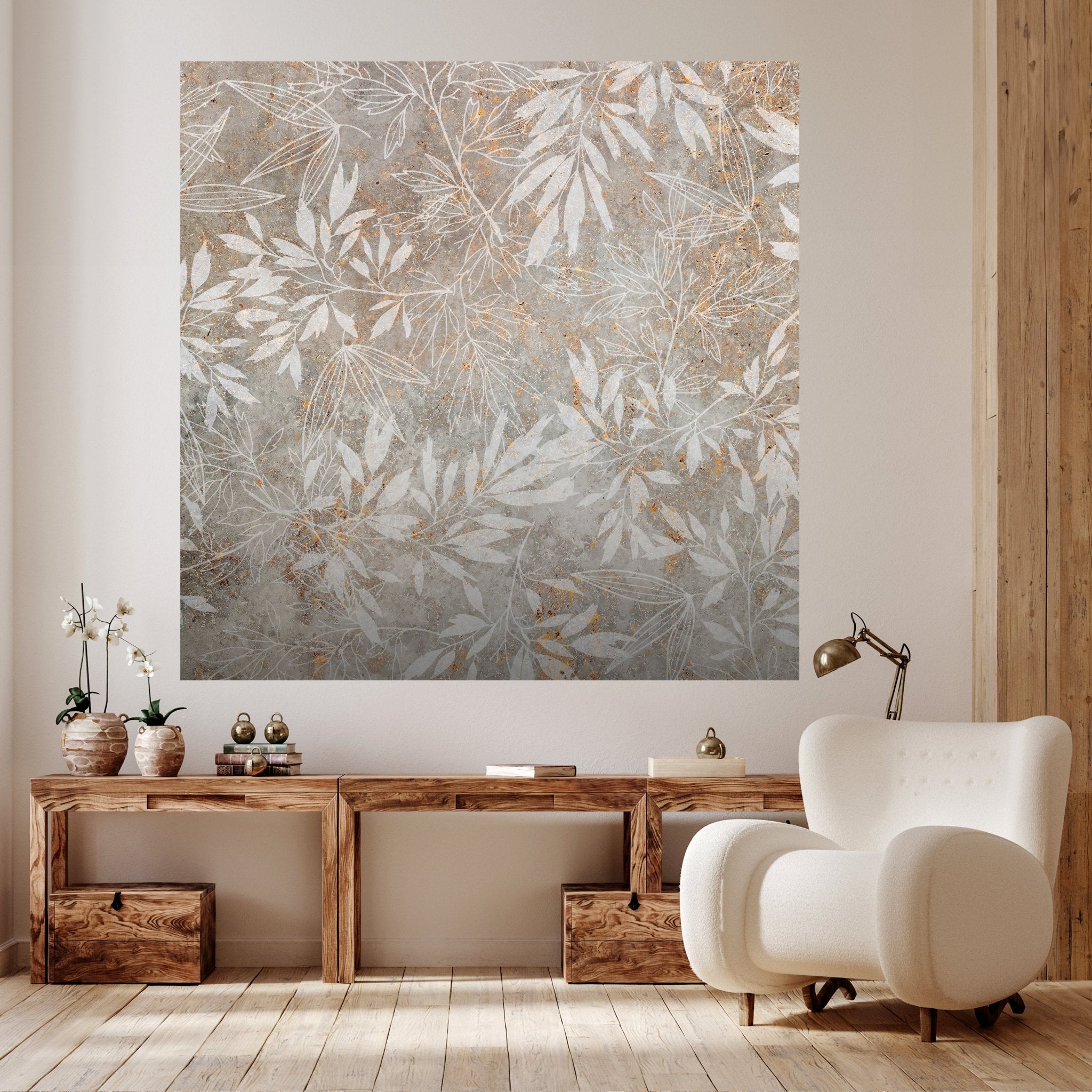 Quadratische Fototapete Vintage Blätter M0049 - Bild 2 Quadratische Fototapete Vintage Blätter M0049 - Bild 2