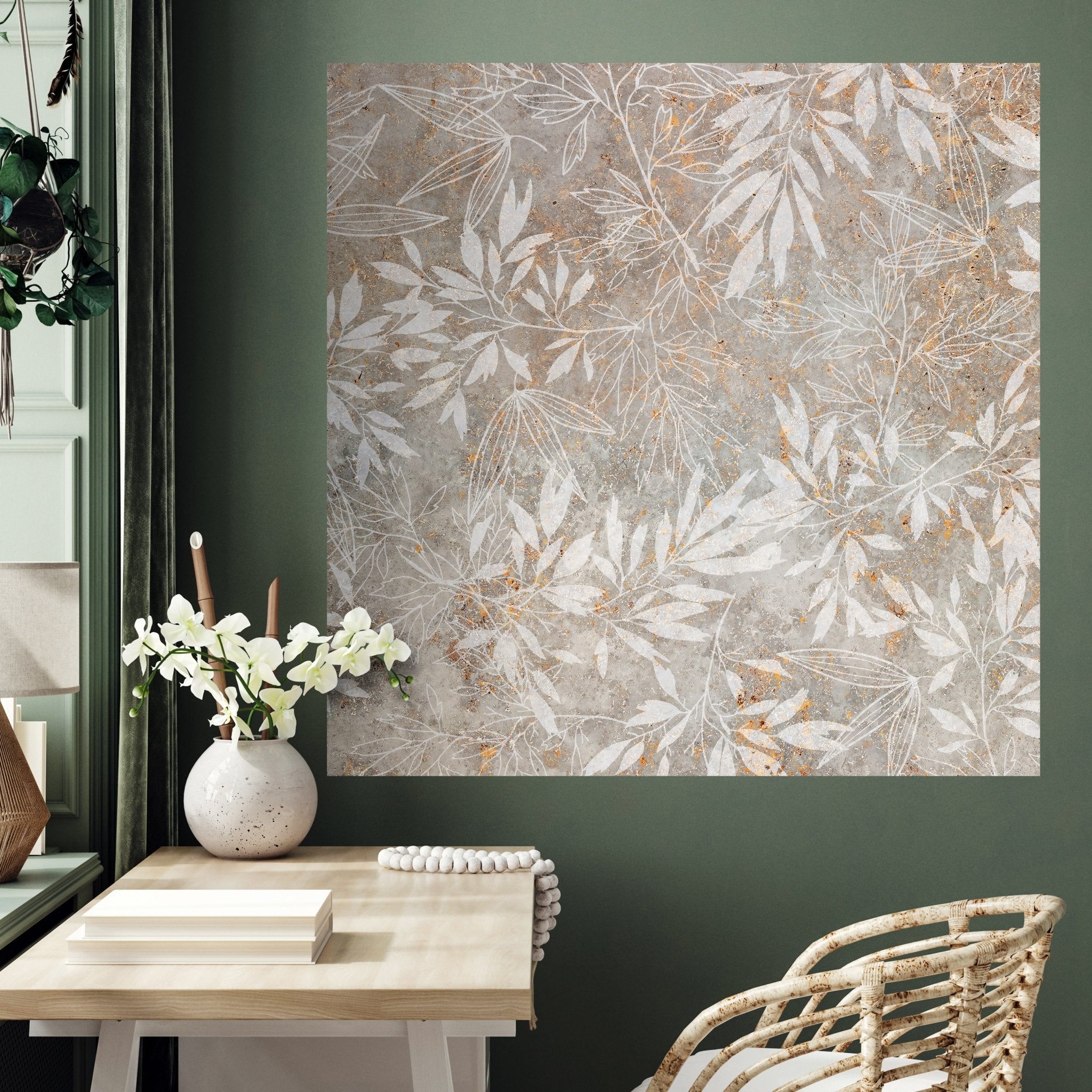 Quadratische Fototapete Vintage Blätter M0049 - Bild 3 Quadratische Fototapete Vintage Blätter M0049 - Bild 3