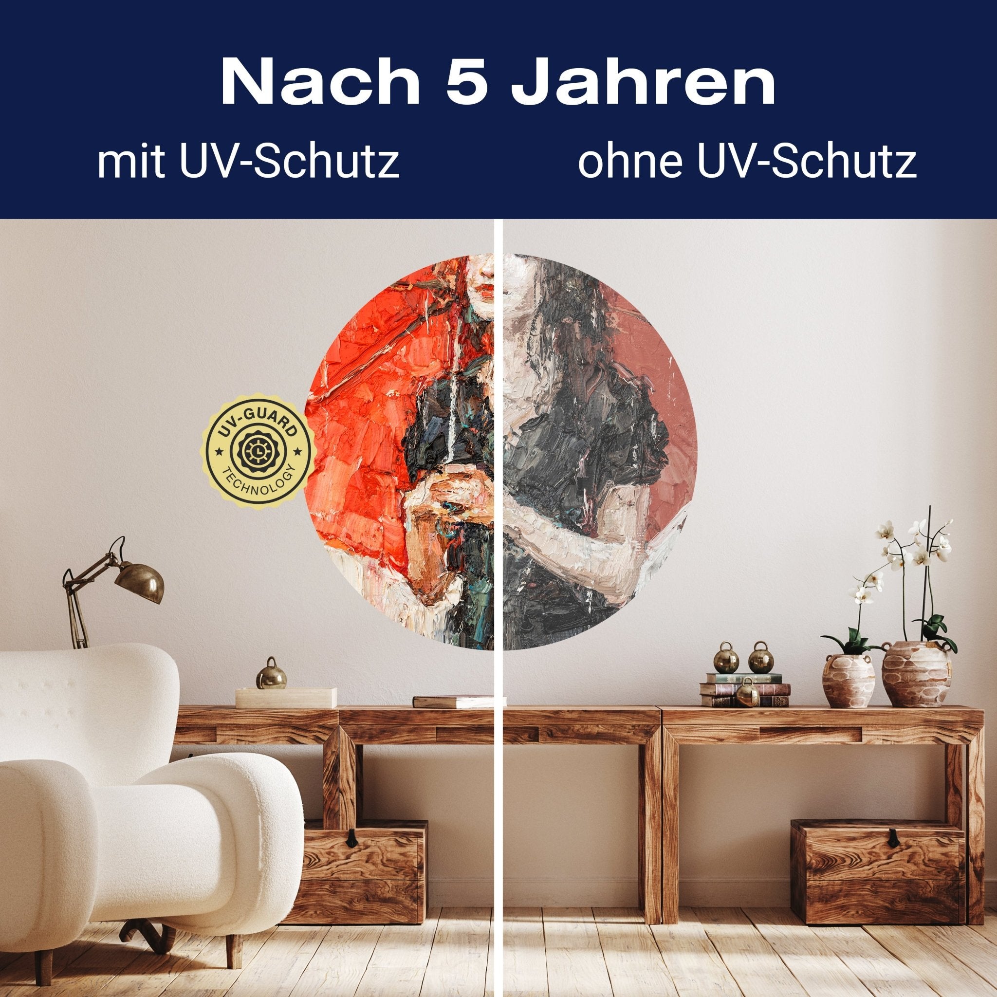 Runde Fototapete Frau Malerei Regenschirm M0050 - Bild 9 Runde Fototapete Frau Malerei Regenschirm M0050 - Bild 9