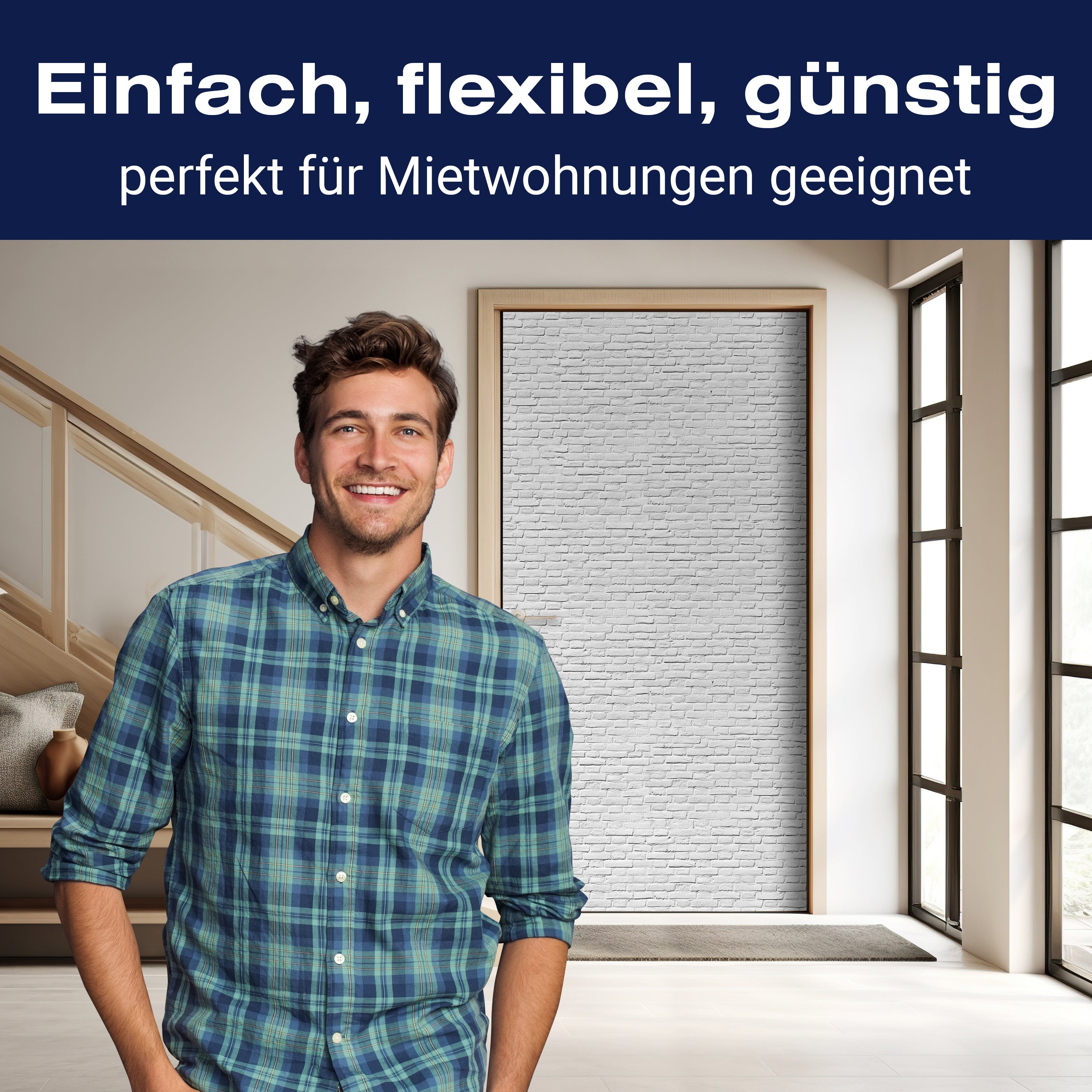 Türtapete weisser Backstein M0050 - Bild 3 Türtapete weisser Backstein M0050 - Bild 3