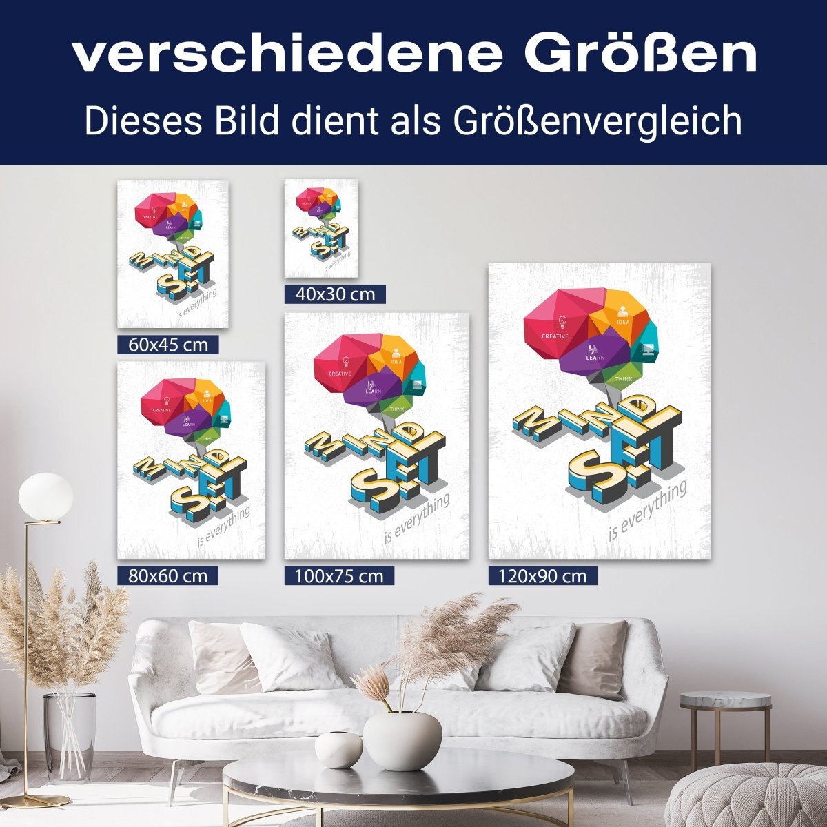 Leinwandbild Motivation, Hochformat, Mindset Attribute M0053 kaufen - Bild 8