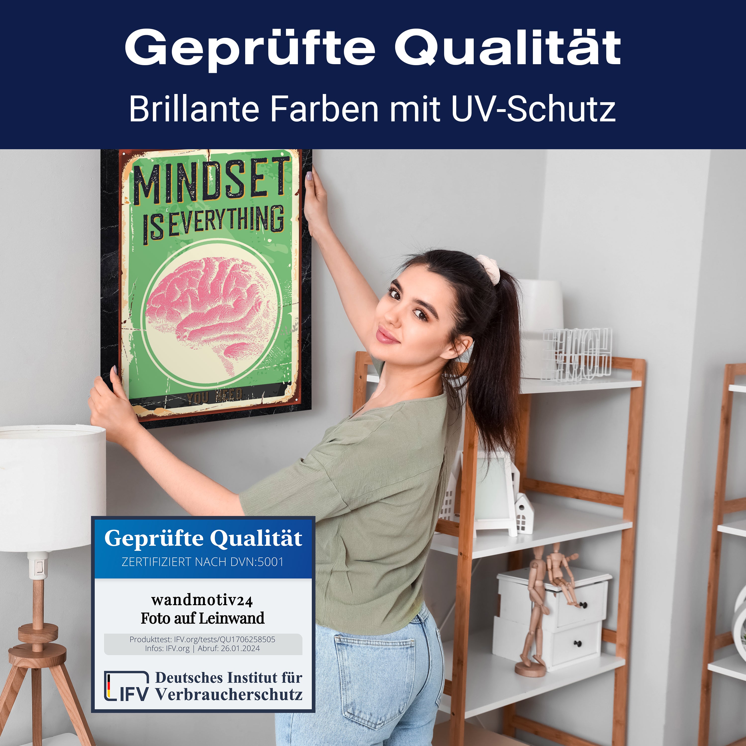 Leinwandbild Motivation, Hochformat, Mindset Retro M0054 kaufen - Bild 4 Leinwandbild Motivation, Hochformat, Mindset Retro M0054 kaufen - Bild 4