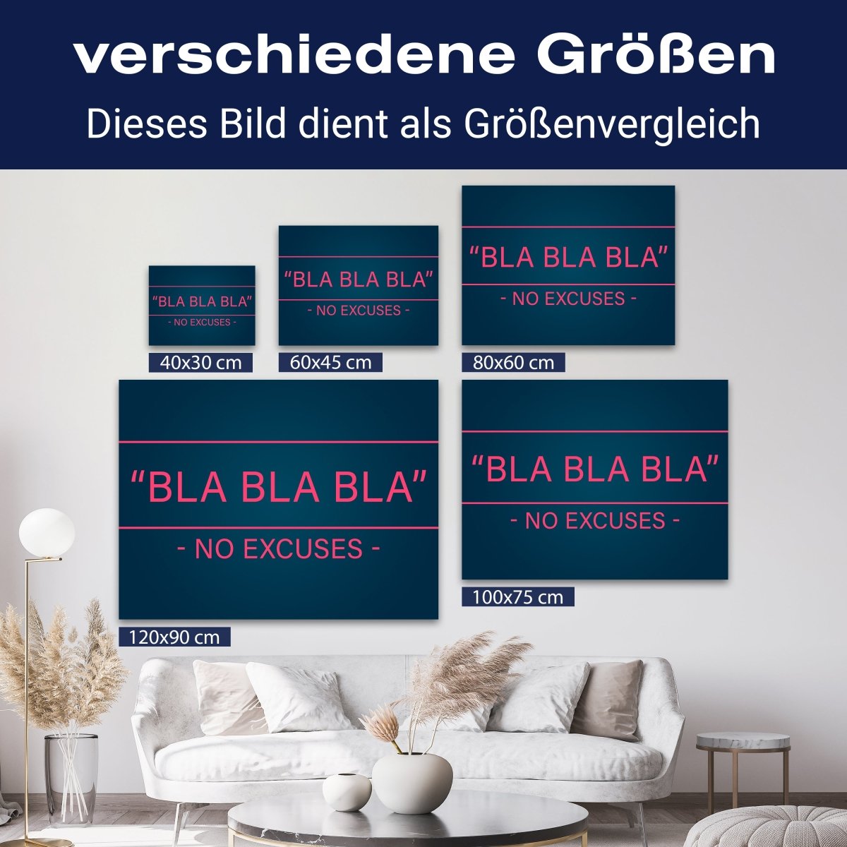 Leinwandbild Motivation, Querformat, no excuses M0058 kaufen - Bild 8 Leinwandbild Motivation, Querformat, no excuses M0058 kaufen - Bild 8