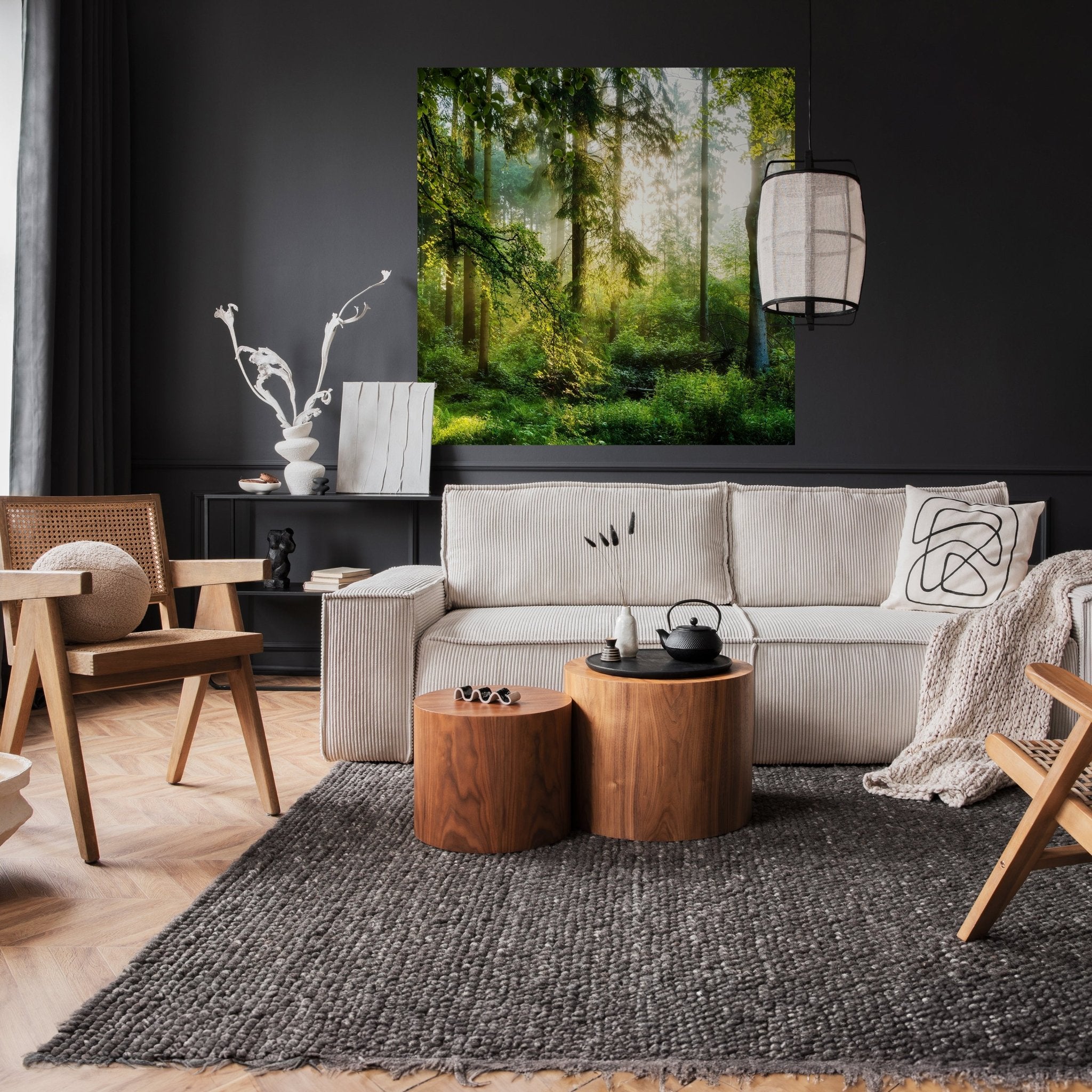 Quadratische Fototapete Wald Wiese Bäume M0060 - Bild 2 Quadratische Fototapete Wald Wiese Bäume M0060 - Bild 2