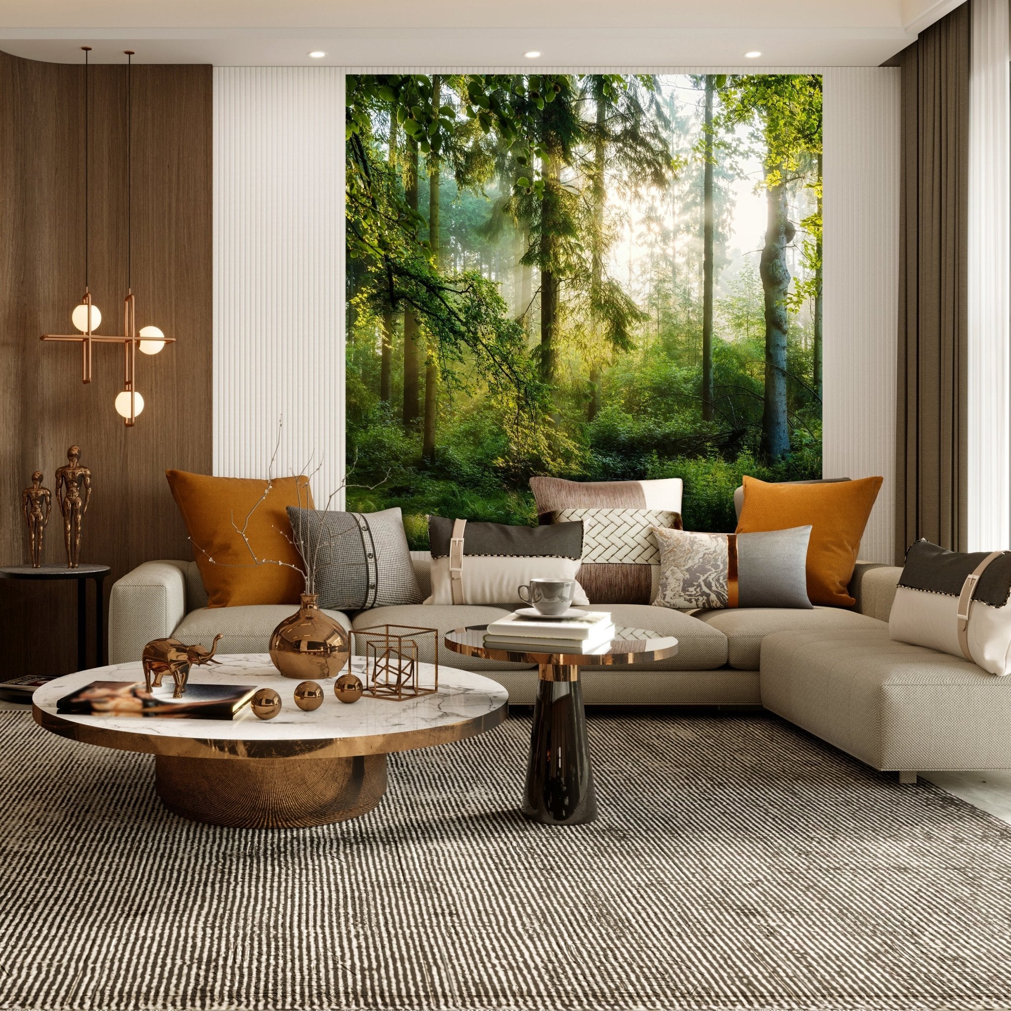 Quadratische Fototapete Wald Wiese Bäume M0060 - Bild 3 Quadratische Fototapete Wald Wiese Bäume M0060 - Bild 3