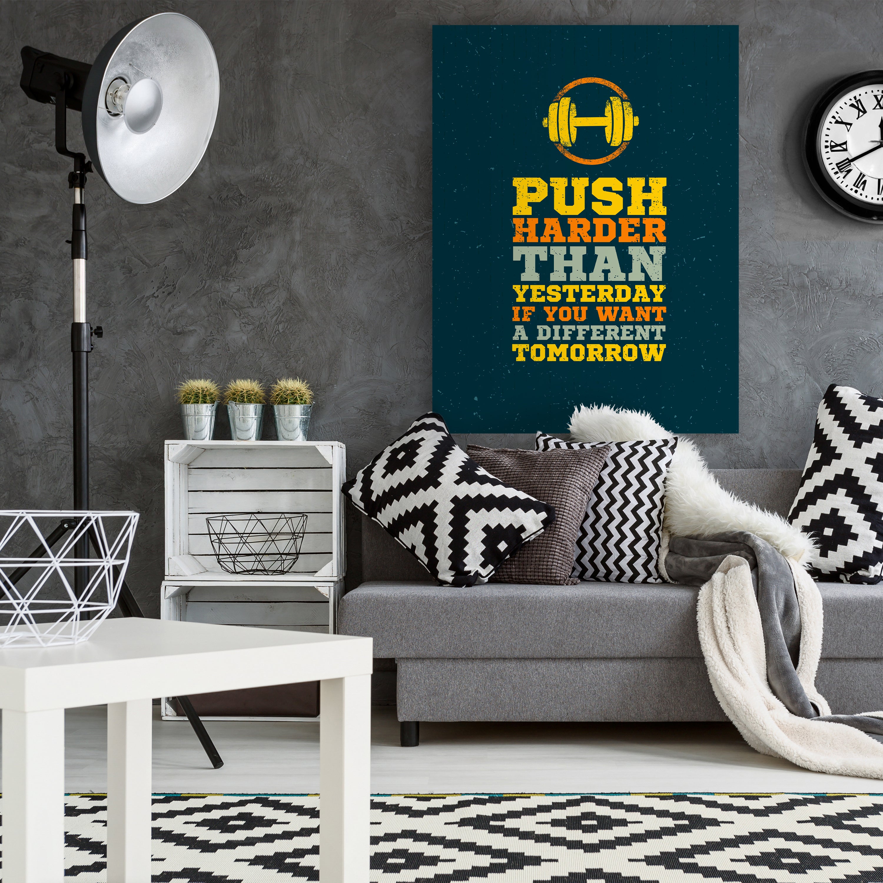 Leinwandbild Motivation, Hochformat, push harder M0063 kaufen - Bild 2 Leinwandbild Motivation, Hochformat, push harder M0063 kaufen - Bild 2