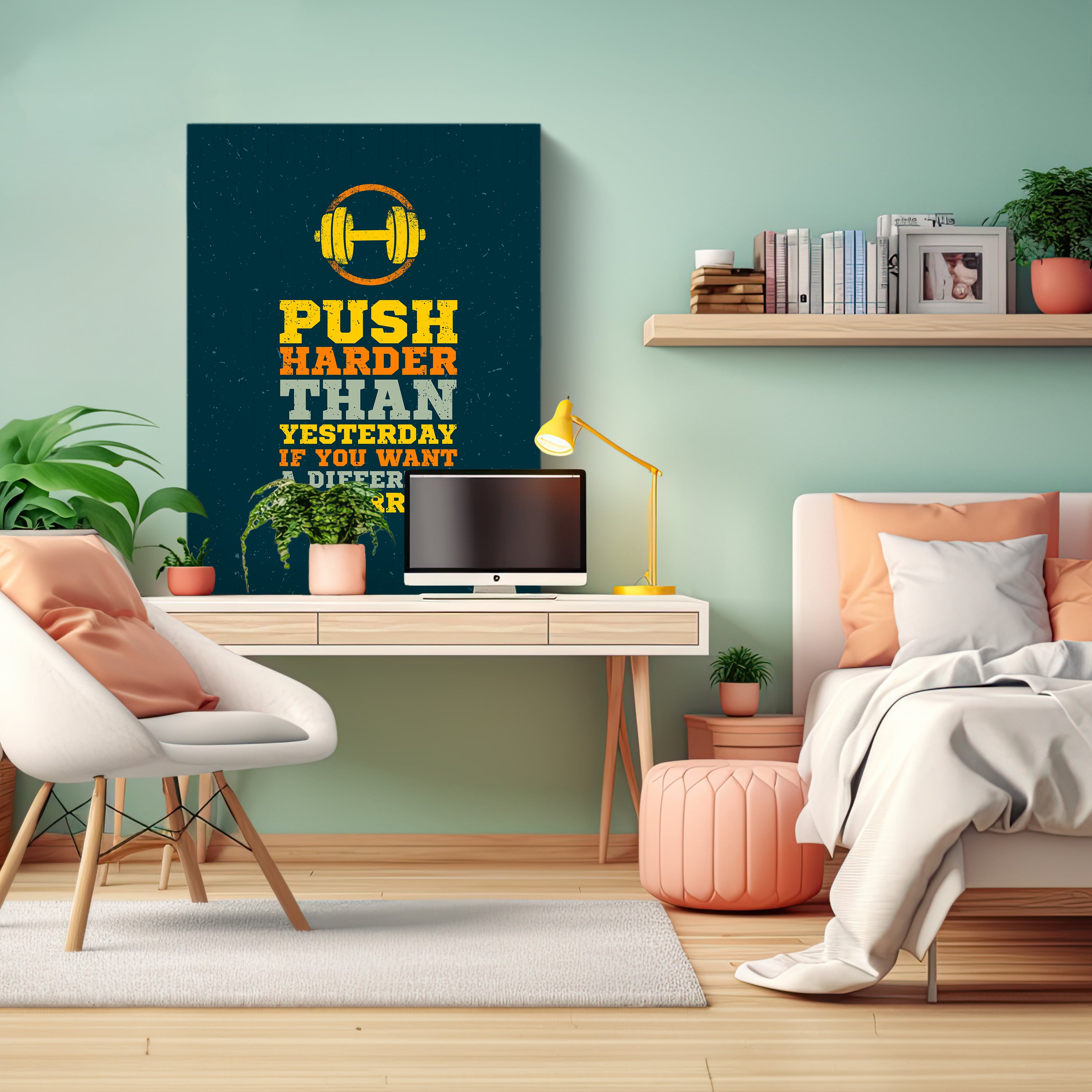 Leinwandbild Motivation, Hochformat, push harder M0063 kaufen - Bild 3 Leinwandbild Motivation, Hochformat, push harder M0063 kaufen - Bild 3