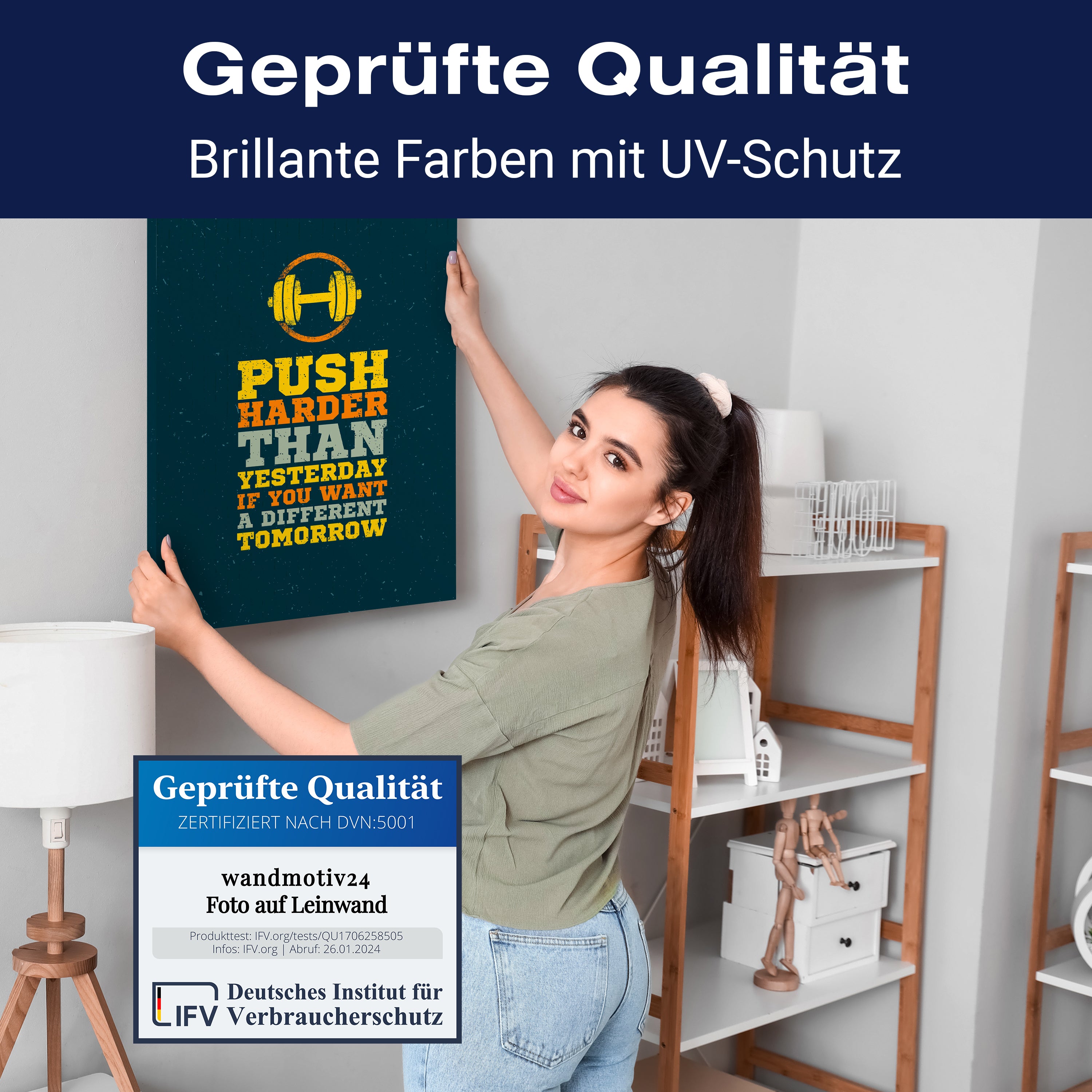 Leinwandbild Motivation, Hochformat, push harder M0063 kaufen - Bild 4 Leinwandbild Motivation, Hochformat, push harder M0063 kaufen - Bild 4