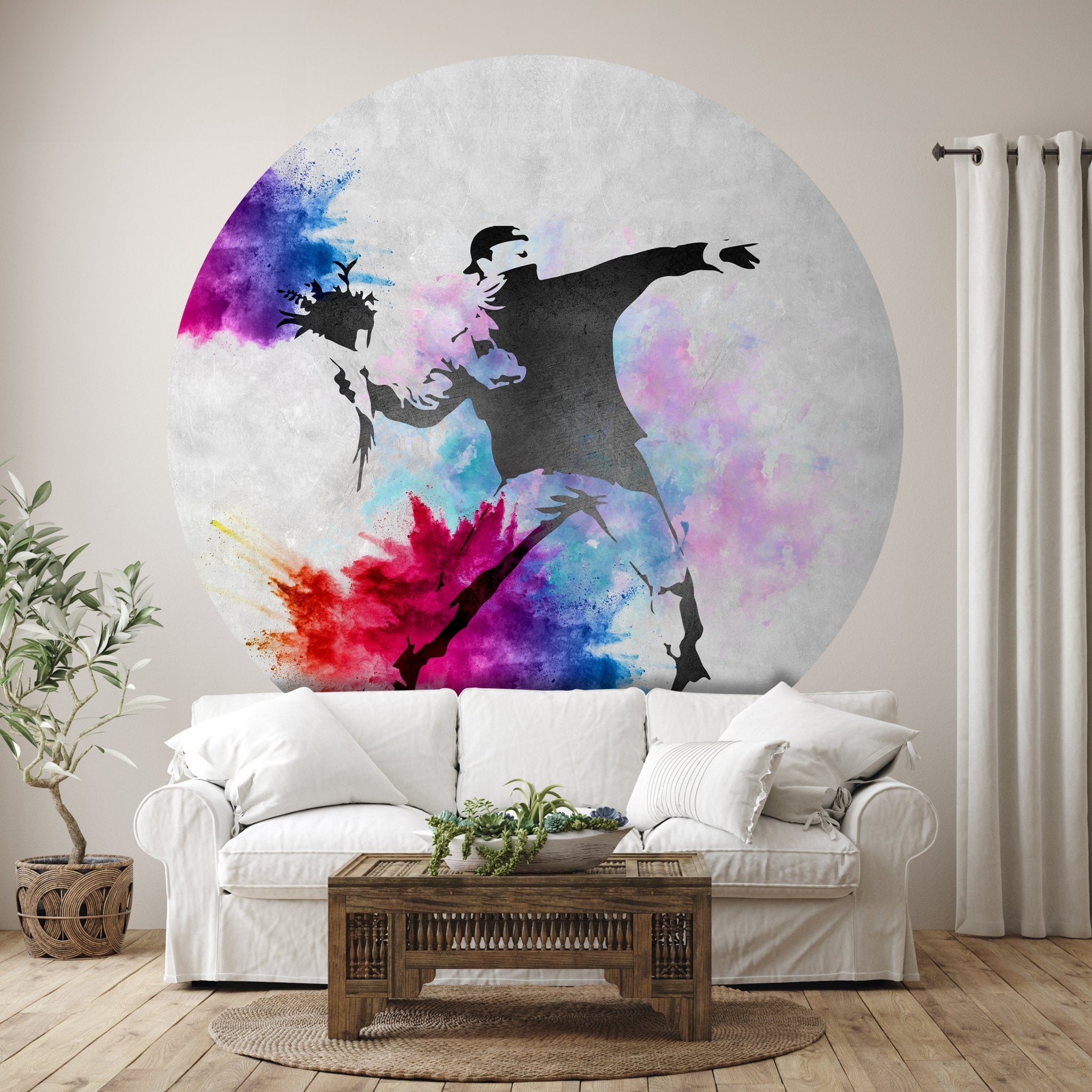 Runde Fototapete Banksy Street Art M0066 - Bild 1 Runde Fototapete Banksy Street Art M0066 - Bild 1