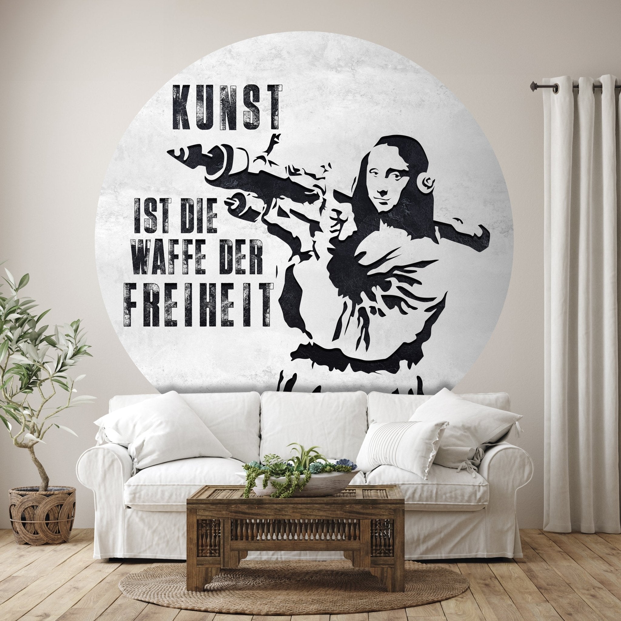 Runde Fototapete Banksy Street Art M0067 - Bild 1 Runde Fototapete Banksy Street Art M0067 - Bild 1
