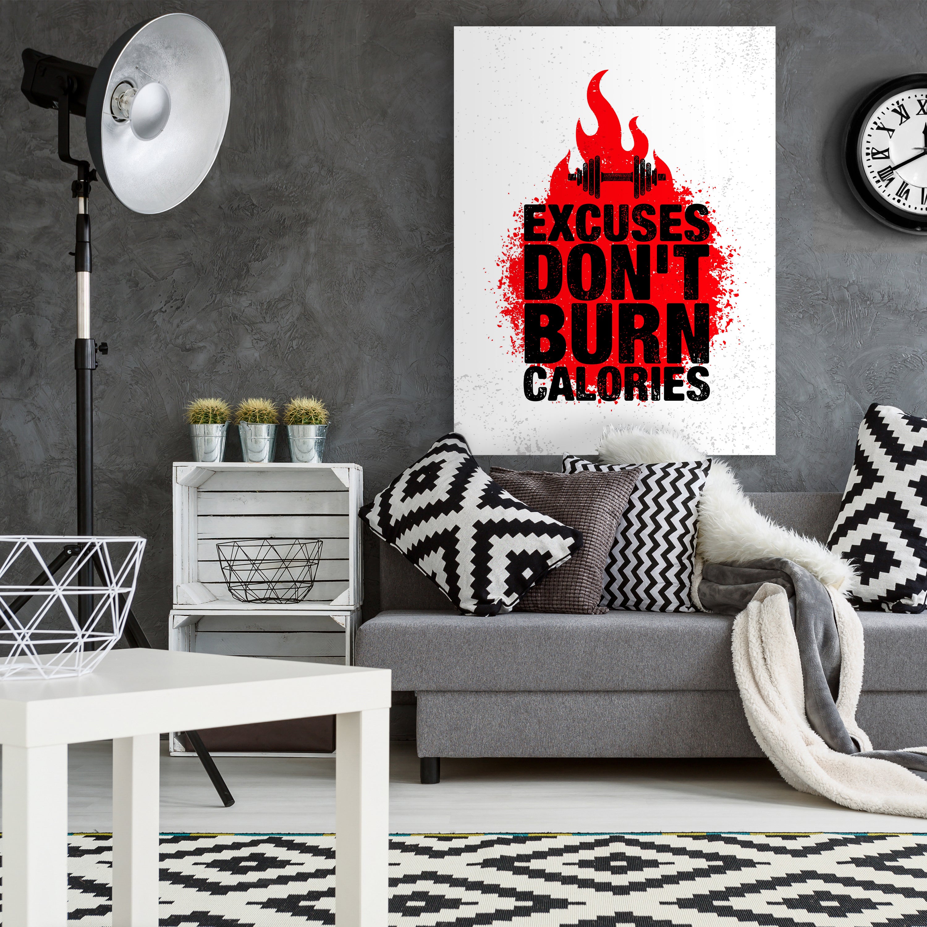 Leinwandbild Motivation, Hochformat, burn calories M0068 kaufen - Bild 2 Leinwandbild Motivation, Hochformat, burn calories M0068 kaufen - Bild 2