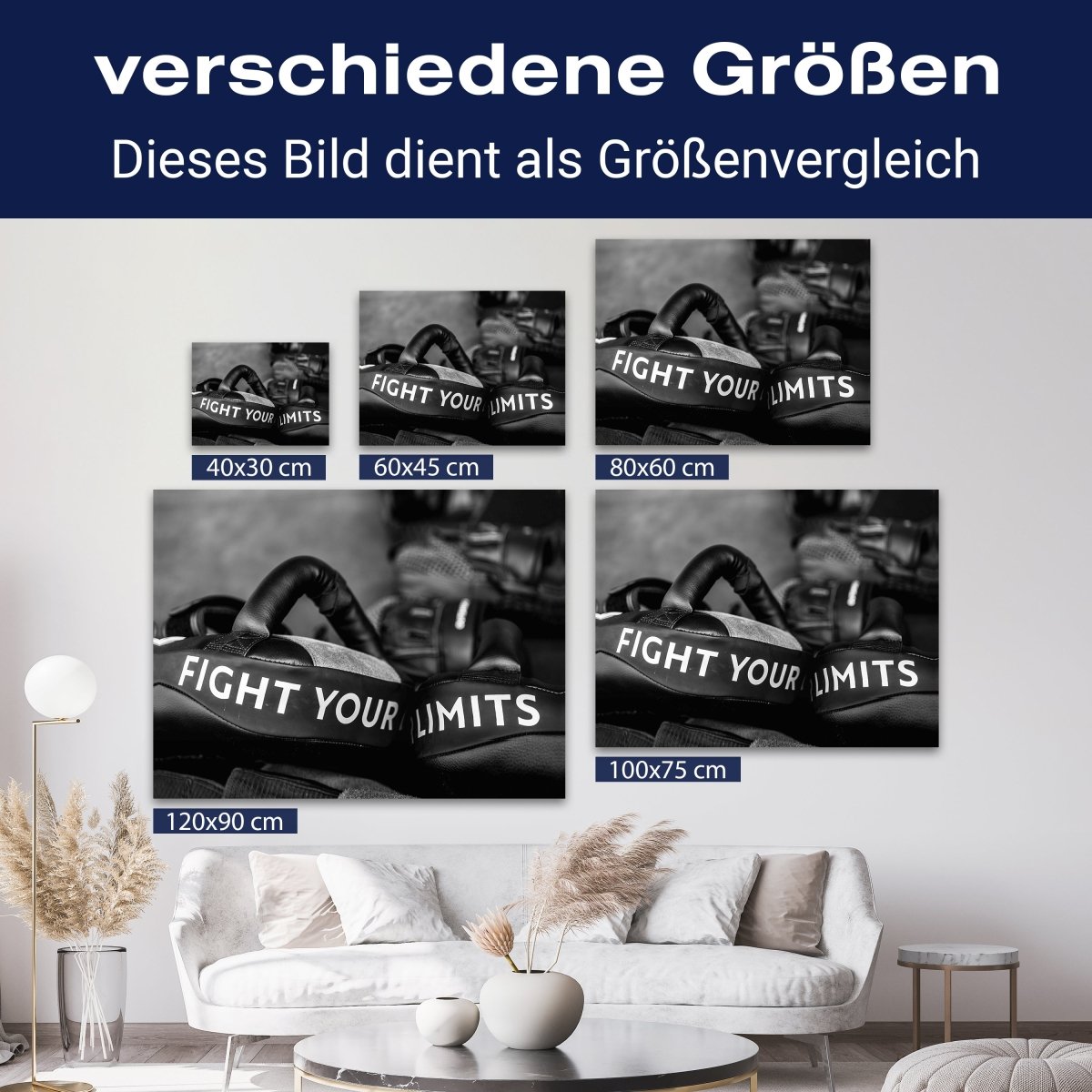 Leinwandbild Motivation, Querformat, fight limits M0069 kaufen - Bild 8