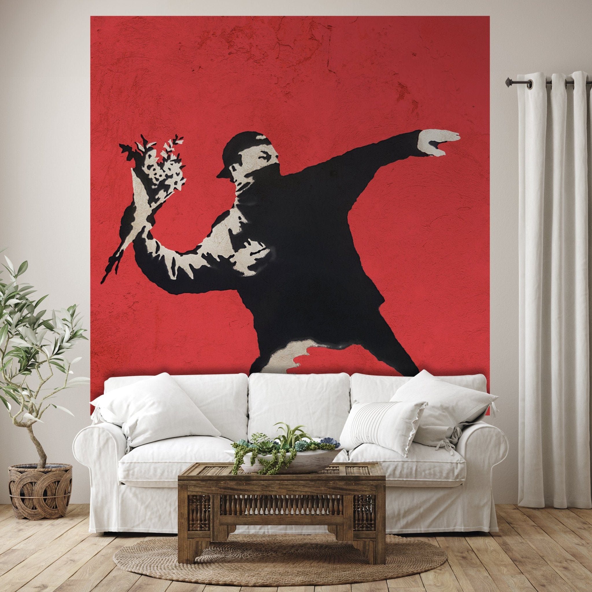 Quadratische Fototapete Banksy Street Art M0070 - Bild 1 Quadratische Fototapete Banksy Street Art M0070 - Bild 1