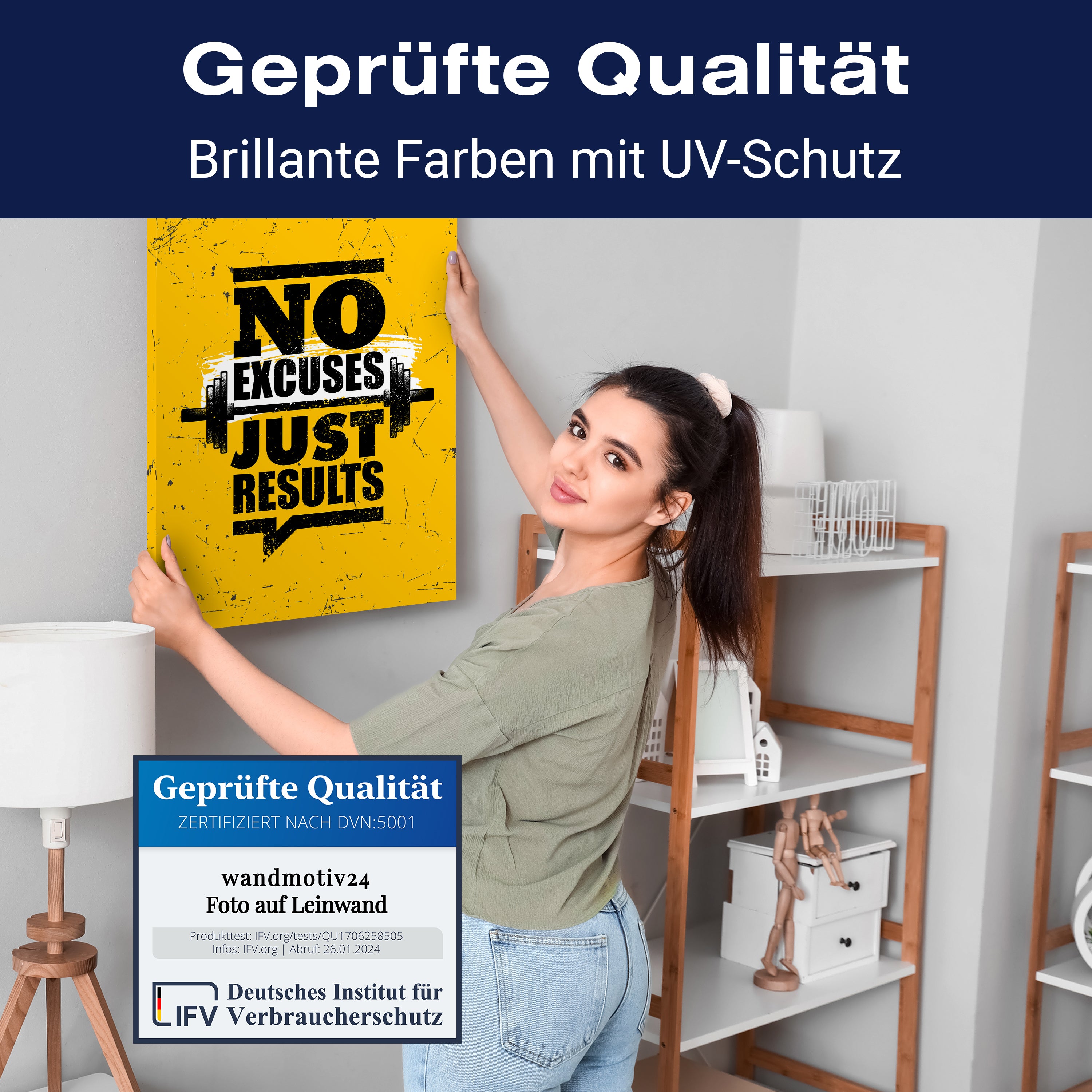 Leinwandbild Motivation, Hochformat, just results M0071 kaufen - Bild 4 Leinwandbild Motivation, Hochformat, just results M0071 kaufen - Bild 4