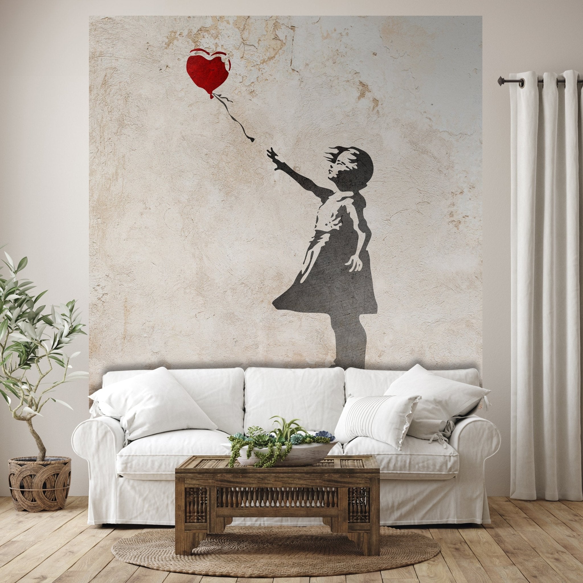 Quadratische Fototapete Banksy Street Art M0074 - Bild 1 Quadratische Fototapete Banksy Street Art M0074 - Bild 1