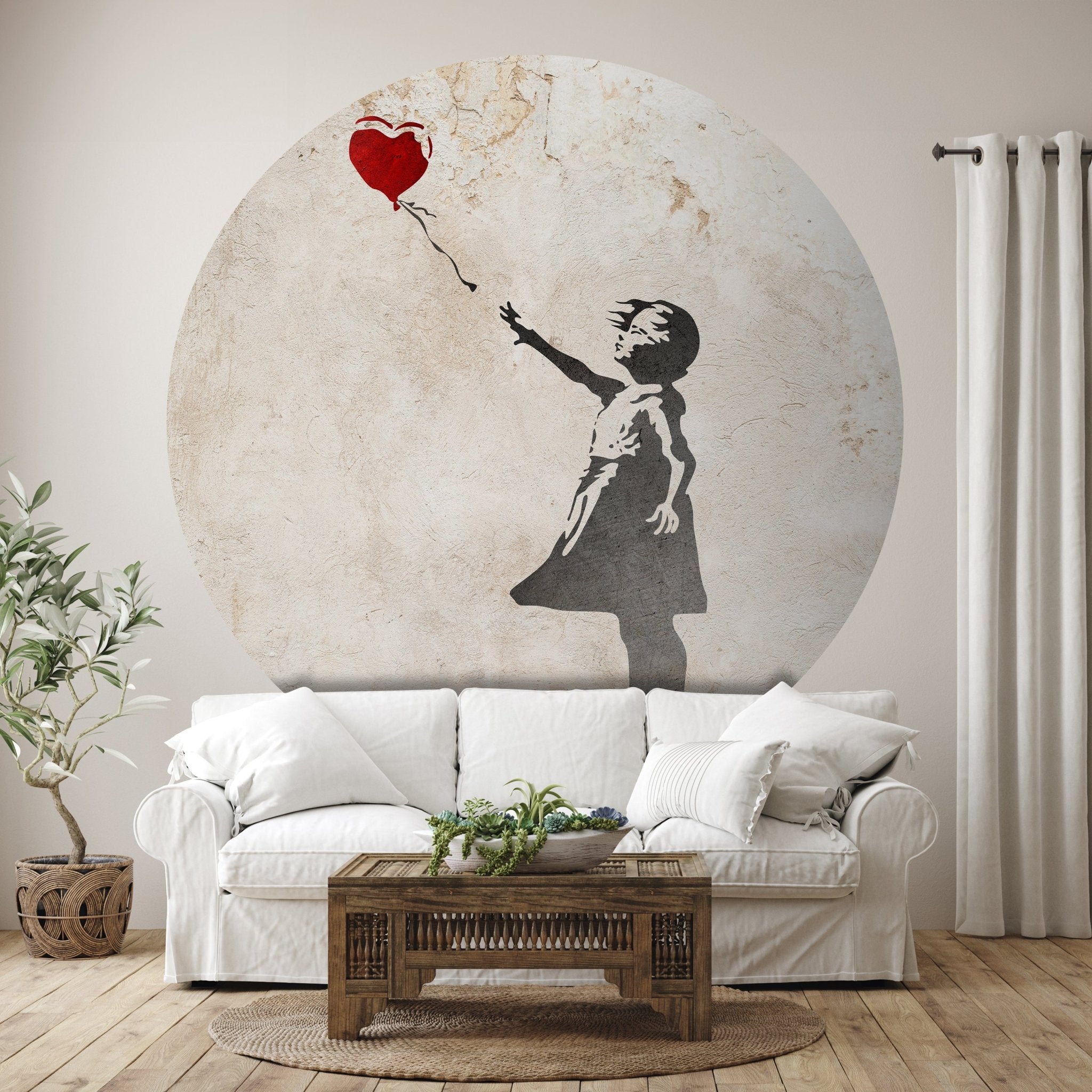 Runde Fototapete Banksy Street Art M0074 - Bild 1 Runde Fototapete Banksy Street Art M0074 - Bild 1