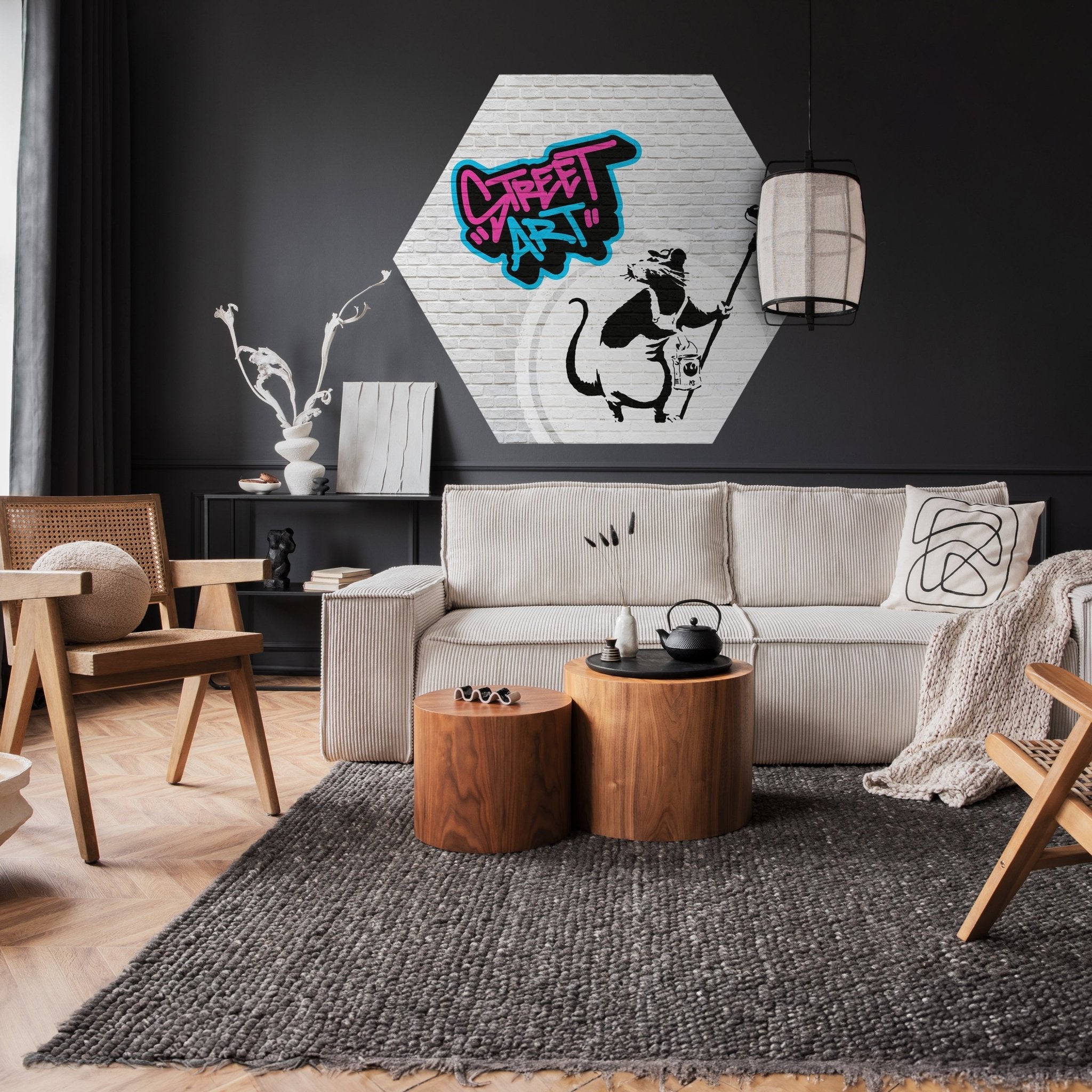 Hexagon-Fototapete Banksy Street Art M0076 - Bild 2 Hexagon-Fototapete Banksy Street Art M0076 - Bild 2