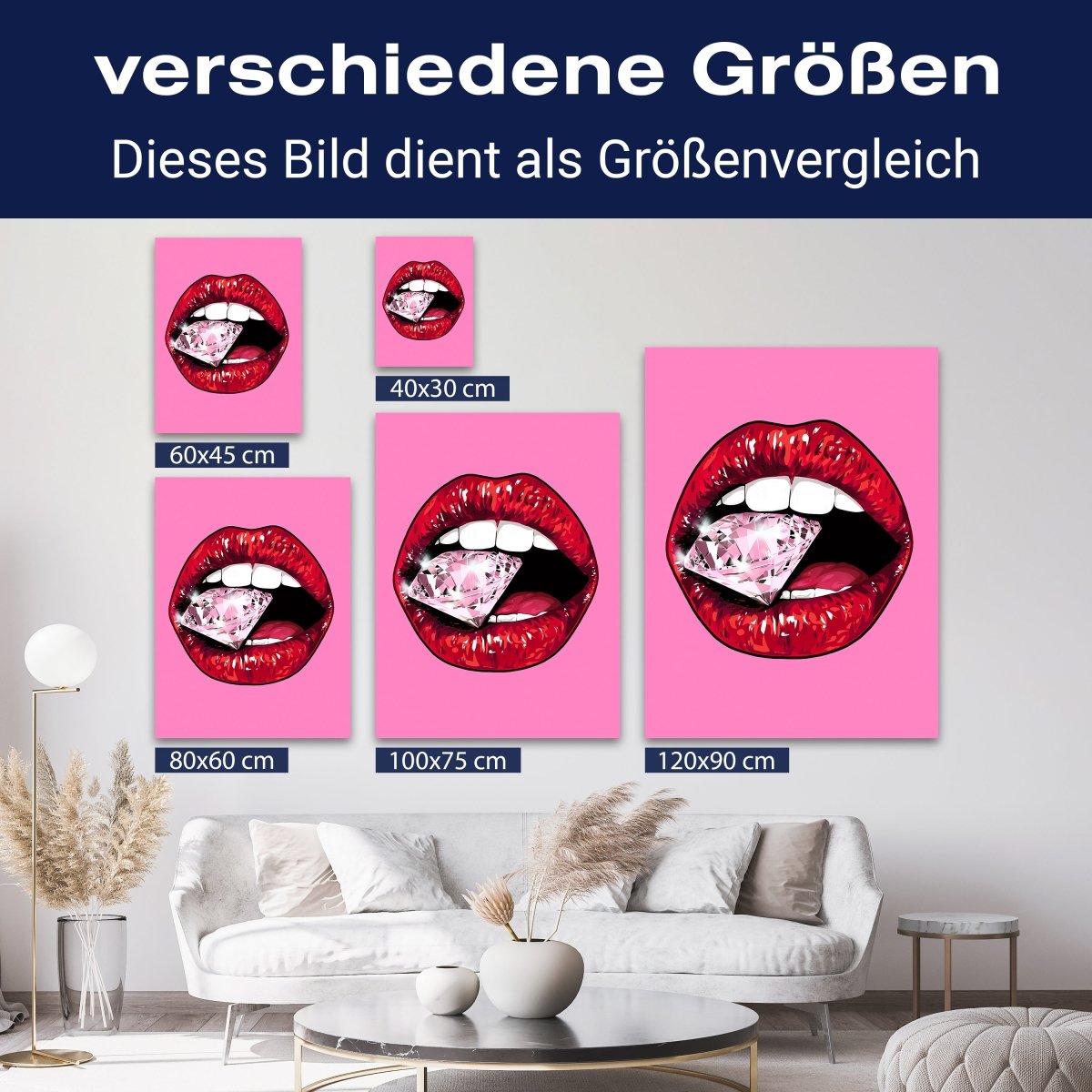 Leinwandbild Frauen Lippen M0077 kaufen - Bild 8 Leinwandbild Frauen Lippen M0077 kaufen - Bild 8
