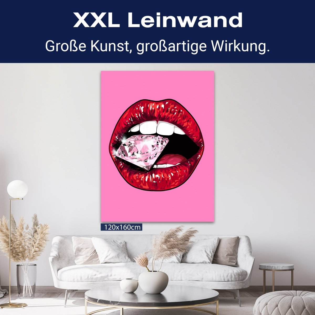 Leinwandbild Frauen Lippen M0077 kaufen - Bild 9