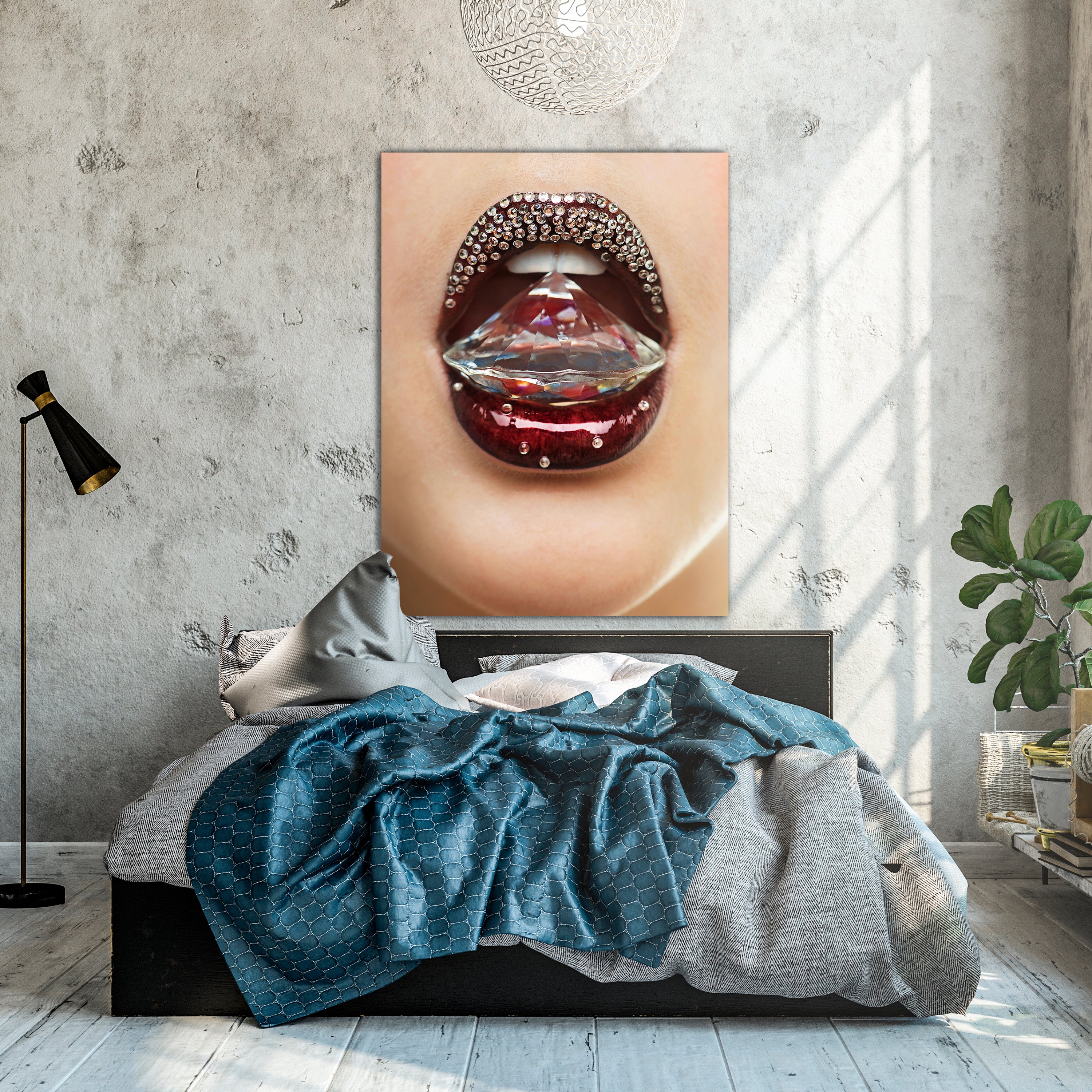 Leinwandbild Frauen Lippen M0079 kaufen - Bild 2