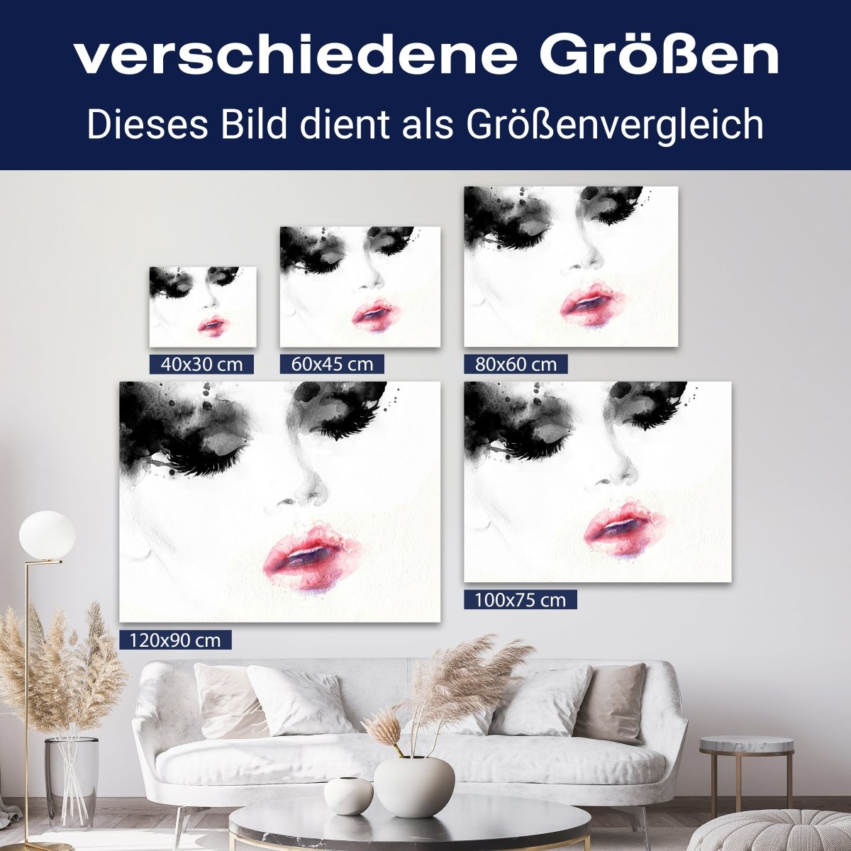 Leinwandbild Frauen Lippen M0082 kaufen - Bild 8