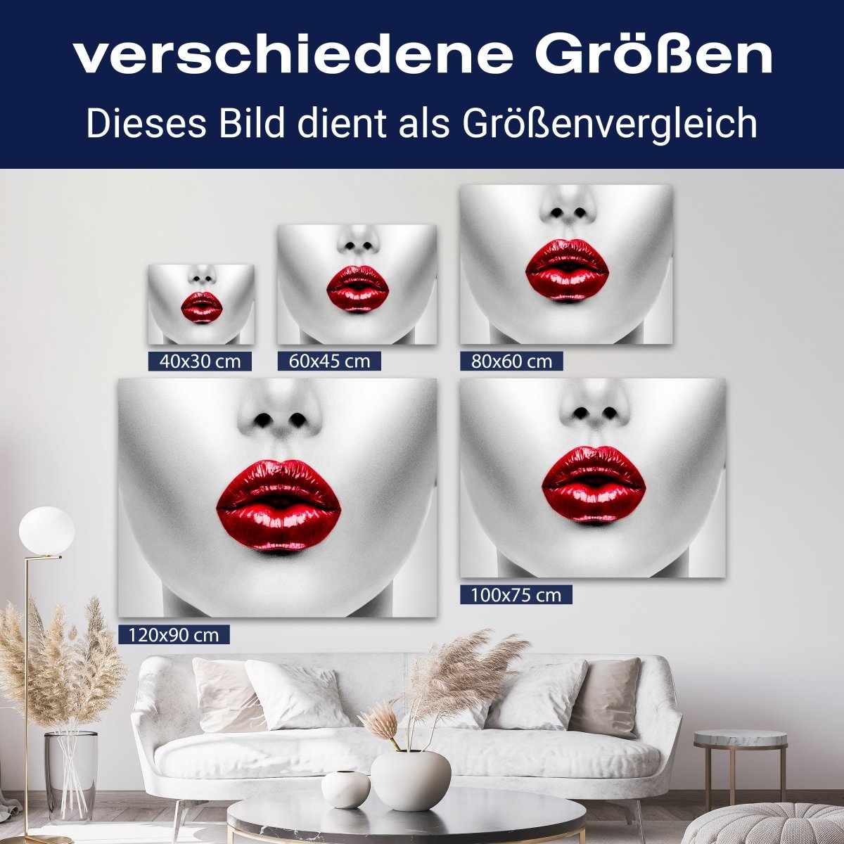 Leinwandbild Frauen Lippen M0083 kaufen - Bild 8 Leinwandbild Frauen Lippen M0083 kaufen - Bild 8