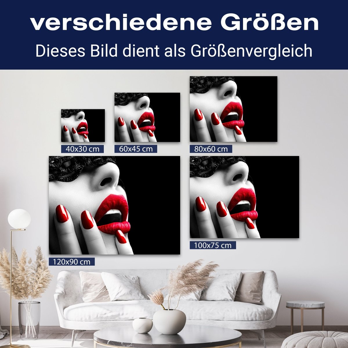 Leinwandbild Frauen Lippen M0084 kaufen - Bild 8