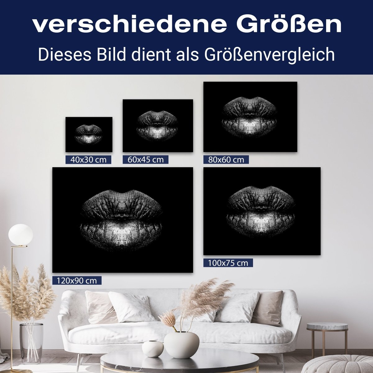 Leinwandbild Frauen Lippen M0085 kaufen - Bild 8