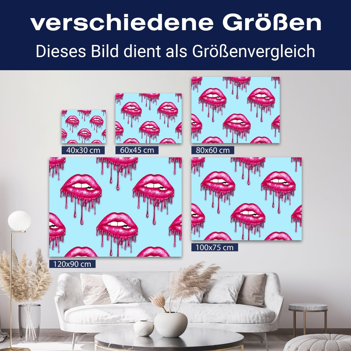 Leinwandbild Frauen Lippen M0088 kaufen - Bild 8