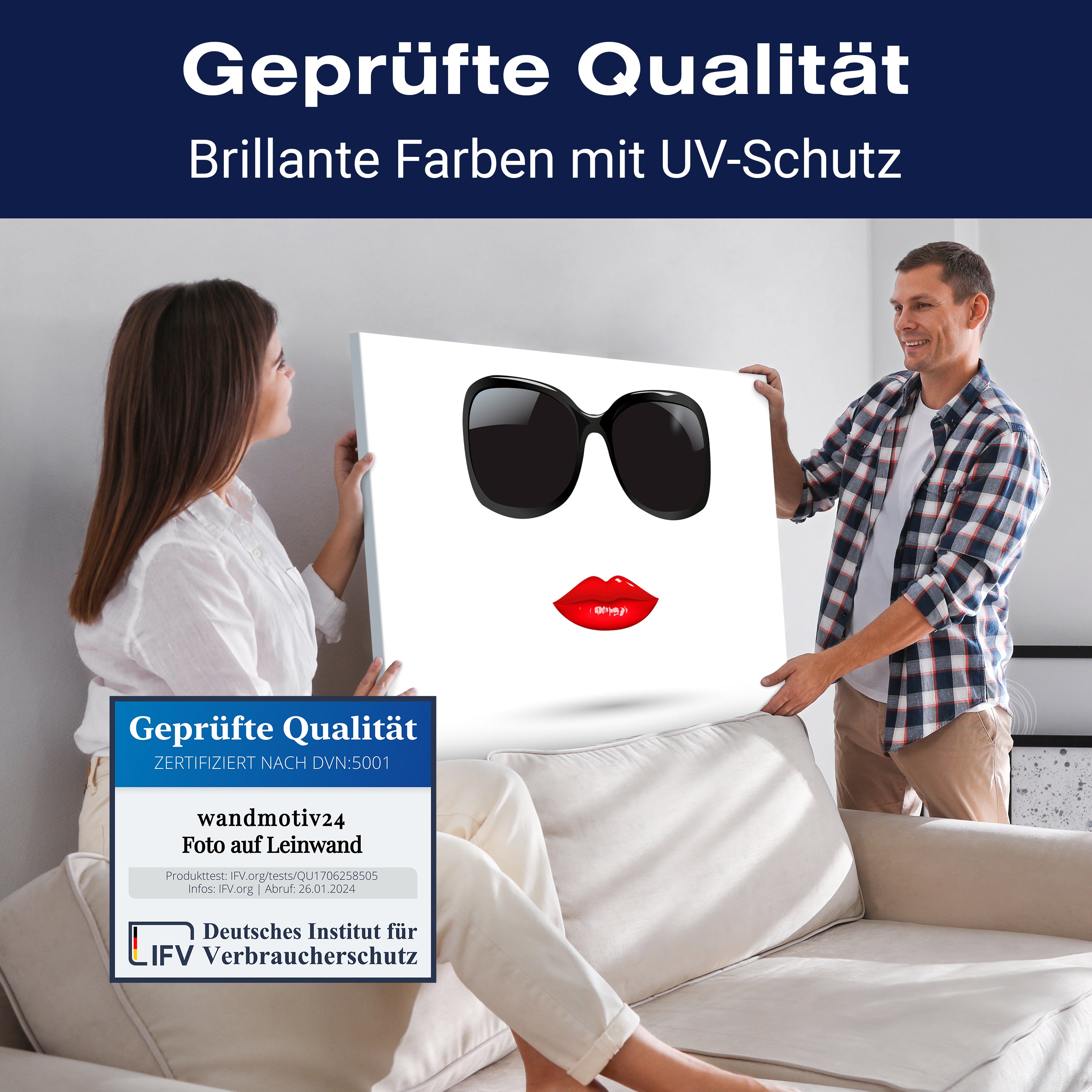 Leinwandbild Frauen Lippen M0091 kaufen - Bild 4 Leinwandbild Frauen Lippen M0091 kaufen - Bild 4