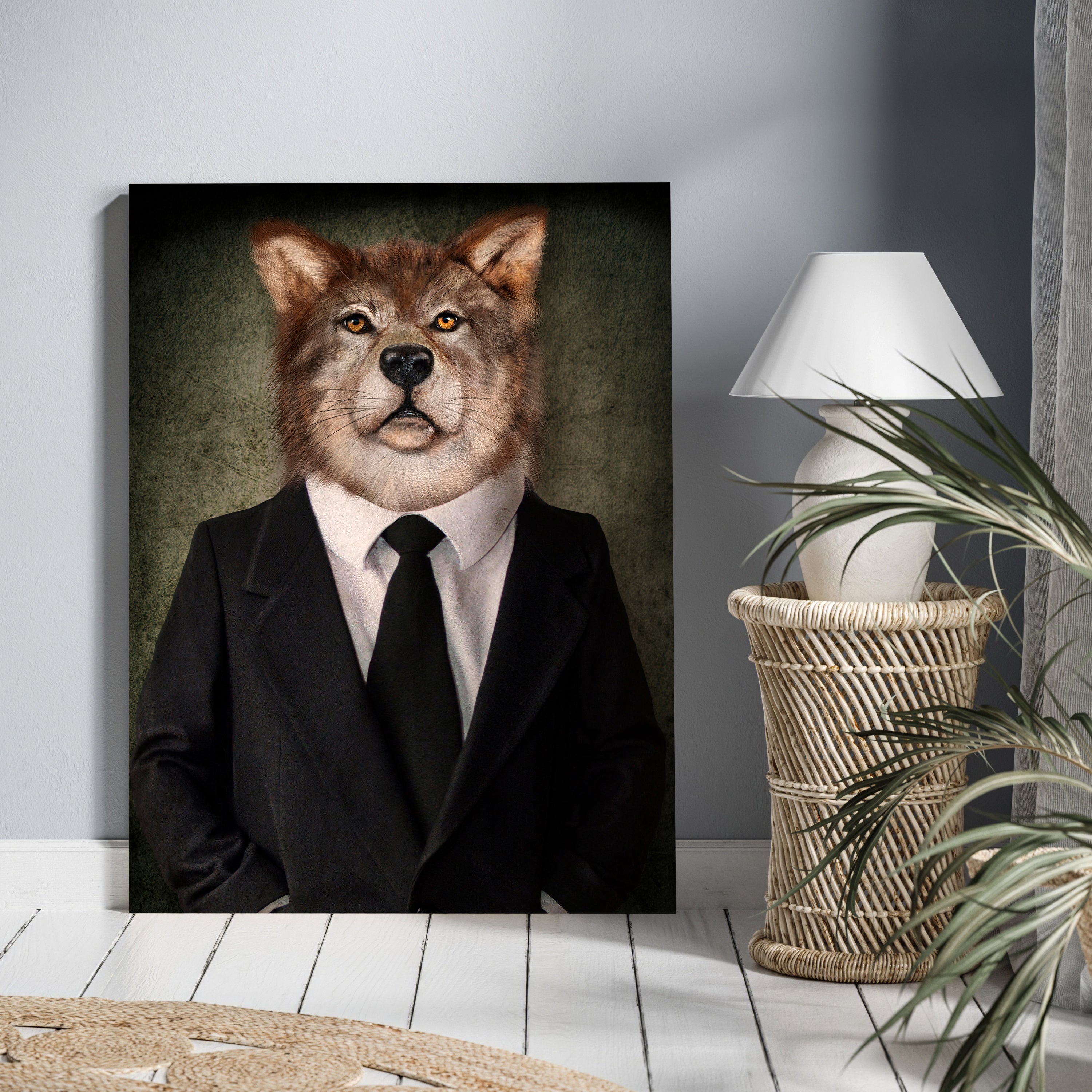 Leinwandbild Tiere, Hochformat, Wallstreet Wolf M0094 kaufen - Bild 2 Leinwandbild Tiere, Hochformat, Wallstreet Wolf M0094 kaufen - Bild 2