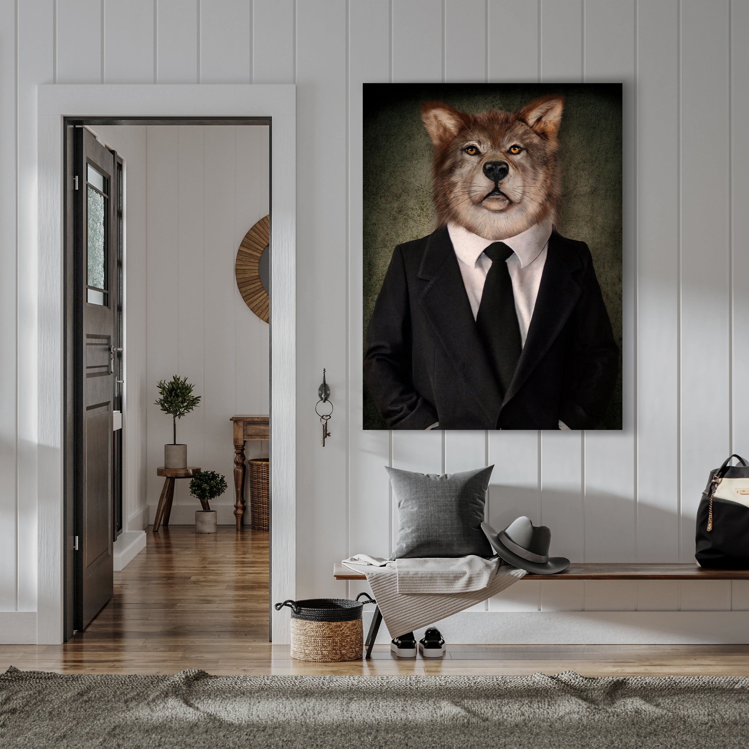 Leinwandbild Tiere, Hochformat, Wallstreet Wolf M0094 kaufen - Bild 3 Leinwandbild Tiere, Hochformat, Wallstreet Wolf M0094 kaufen - Bild 3