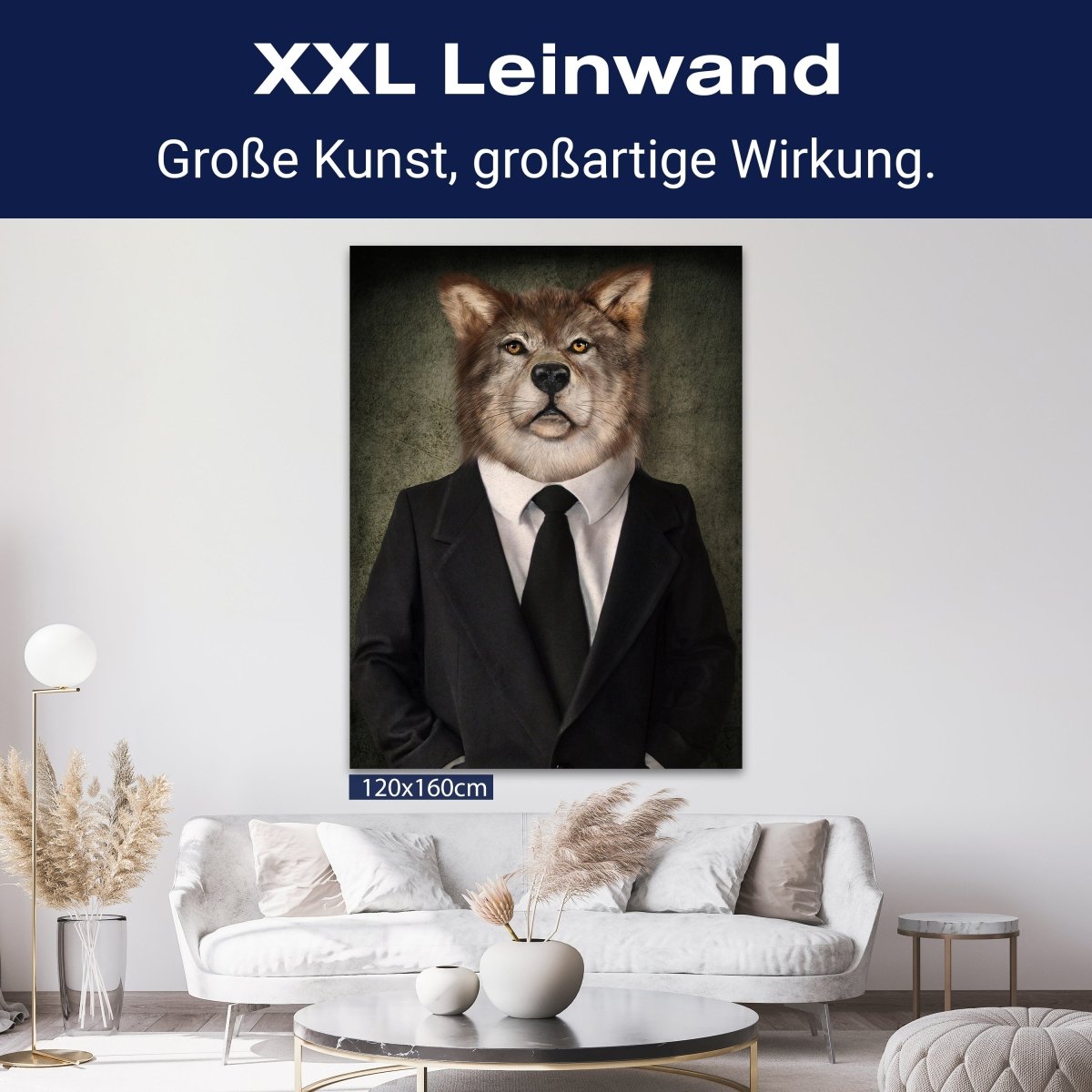 Leinwandbild Tiere, Hochformat, Wallstreet Wolf M0094 kaufen - Bild 9 Leinwandbild Tiere, Hochformat, Wallstreet Wolf M0094 kaufen - Bild 9